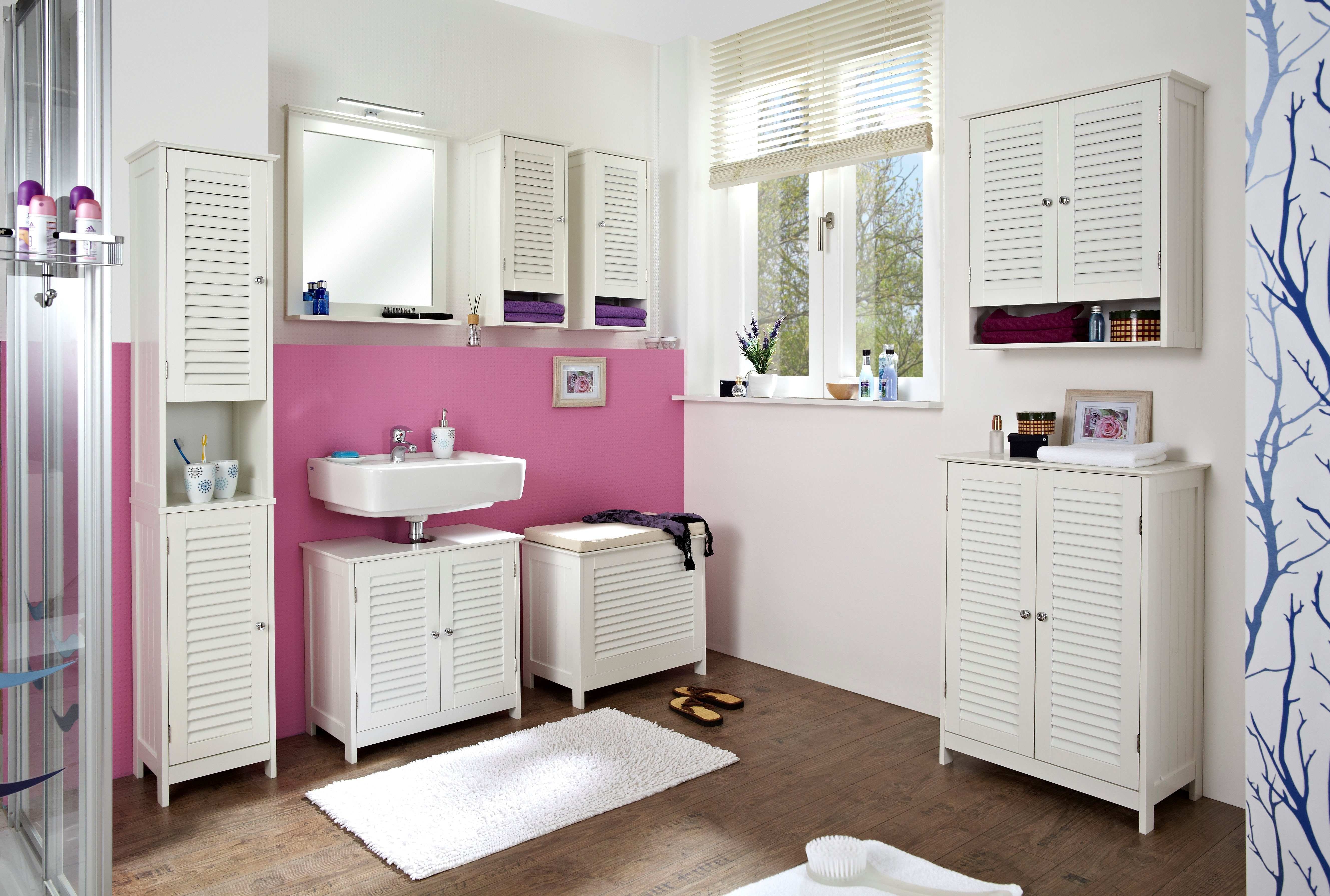 Saphir Hangend kastje Quickset 928 Wandbadkamermeubel , 1 deur, 1 plank, 1 nis