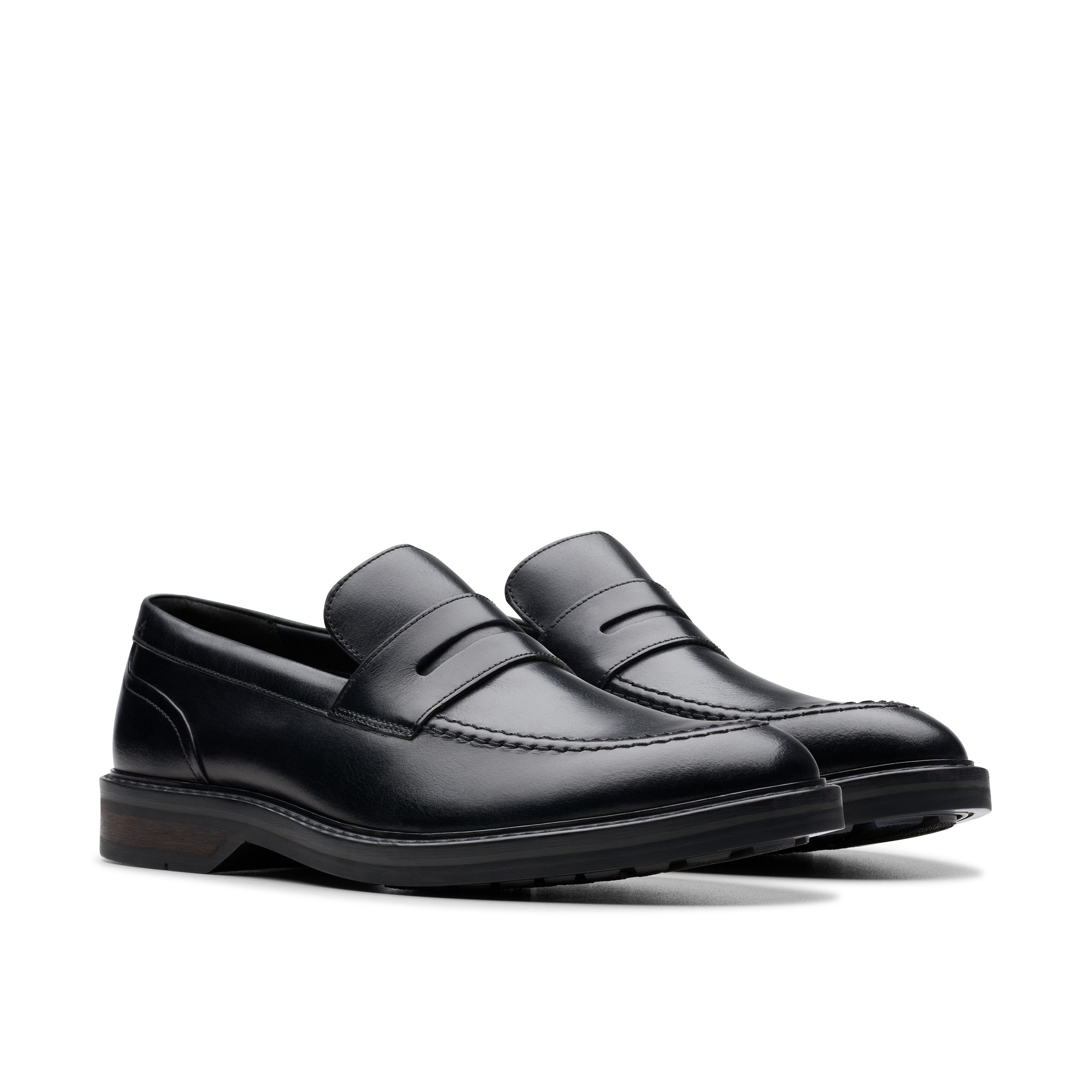 Clarks Loafers Aldwin Step Slipper, business schoen, kostuum schoen met blokhak