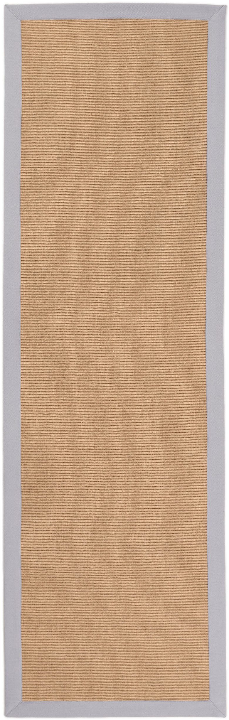carpetfine Loper Sisal met gekleurd randdessin, antislip achterzijde
