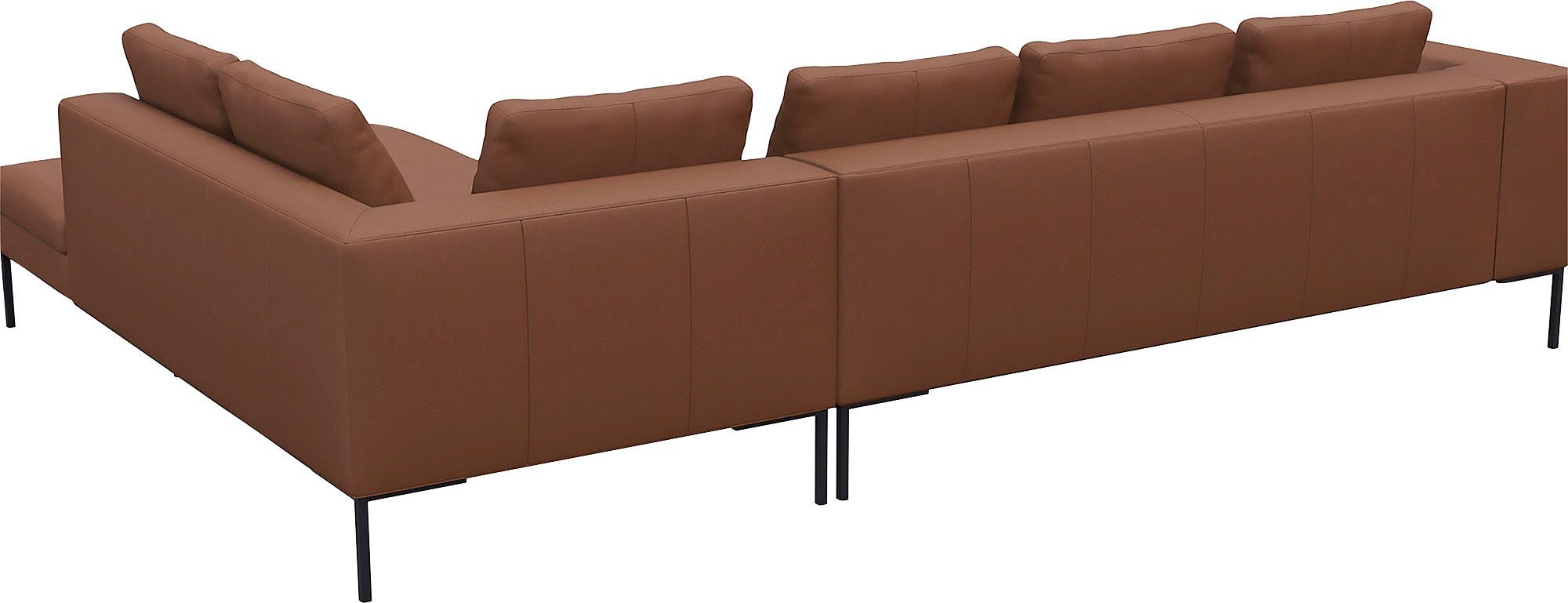 FLEXLUX Hoekbank Loano, super comfortabel zitcomfort door koudschuim in de zitting, L-vorm