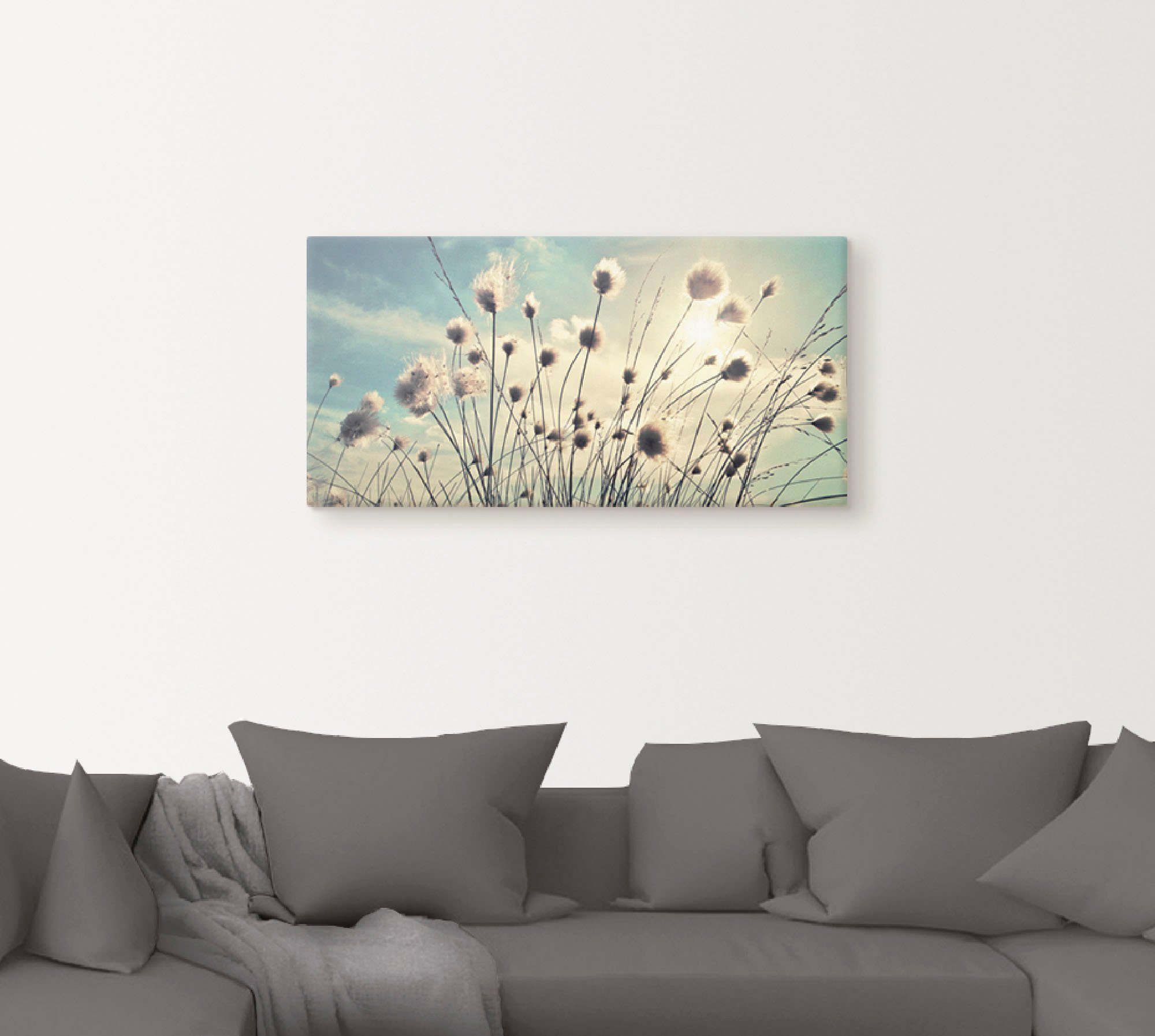 Artland Artprint Wolgras als artprint van aluminium, artprint voor buiten, artprint op linnen, poster, muursticker