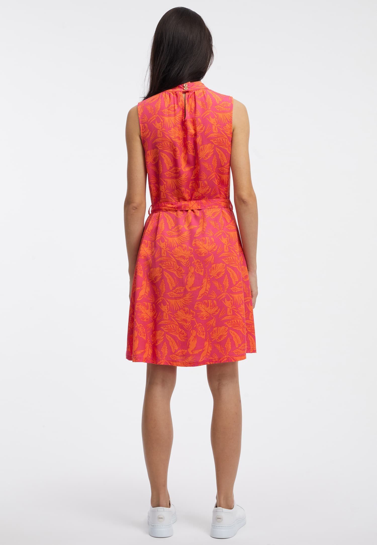 Ragwear Zomerjurk ANGYC PRINT ORG Neckholder met knoopsluiting en keyhole achter