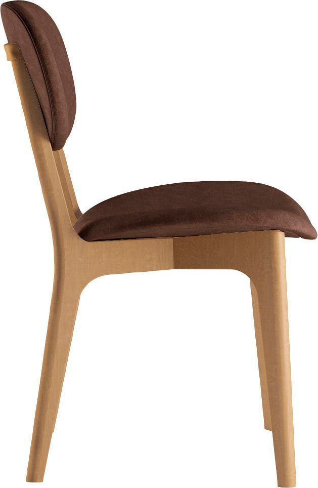INOSIGN Stoel COZY Made in Italy Frame in beuken, kersen- of notenhout, massief hout, designstoel (set, 2 stuks)