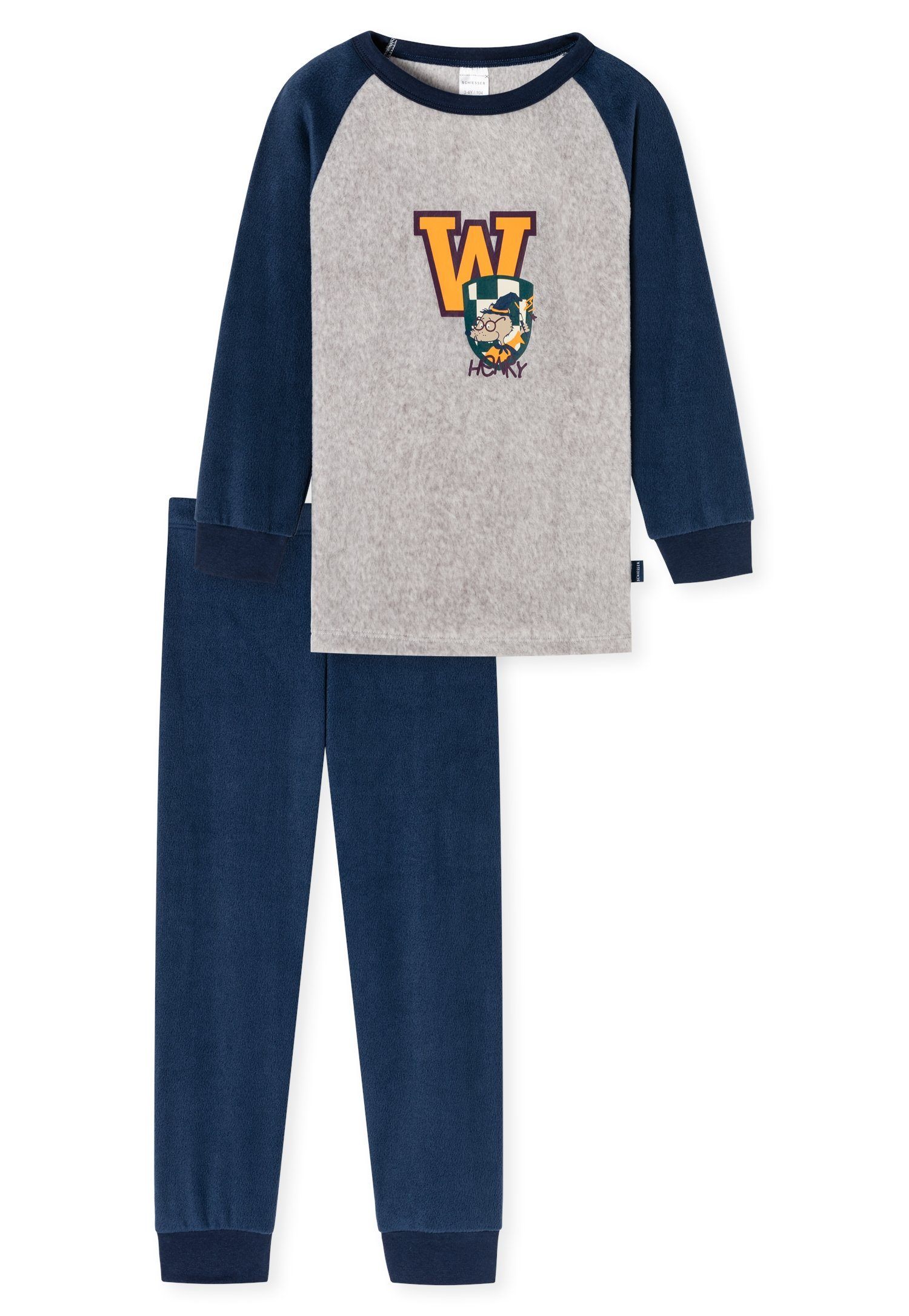Schiesser Pyjama Rat Henry met grote "w" in college-look (2-delig)