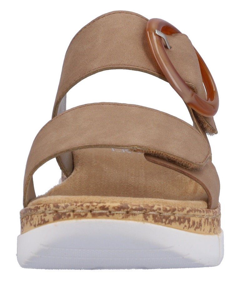 Rieker Slippers sleehak, zomerschoen, slippers met moderne siergesp