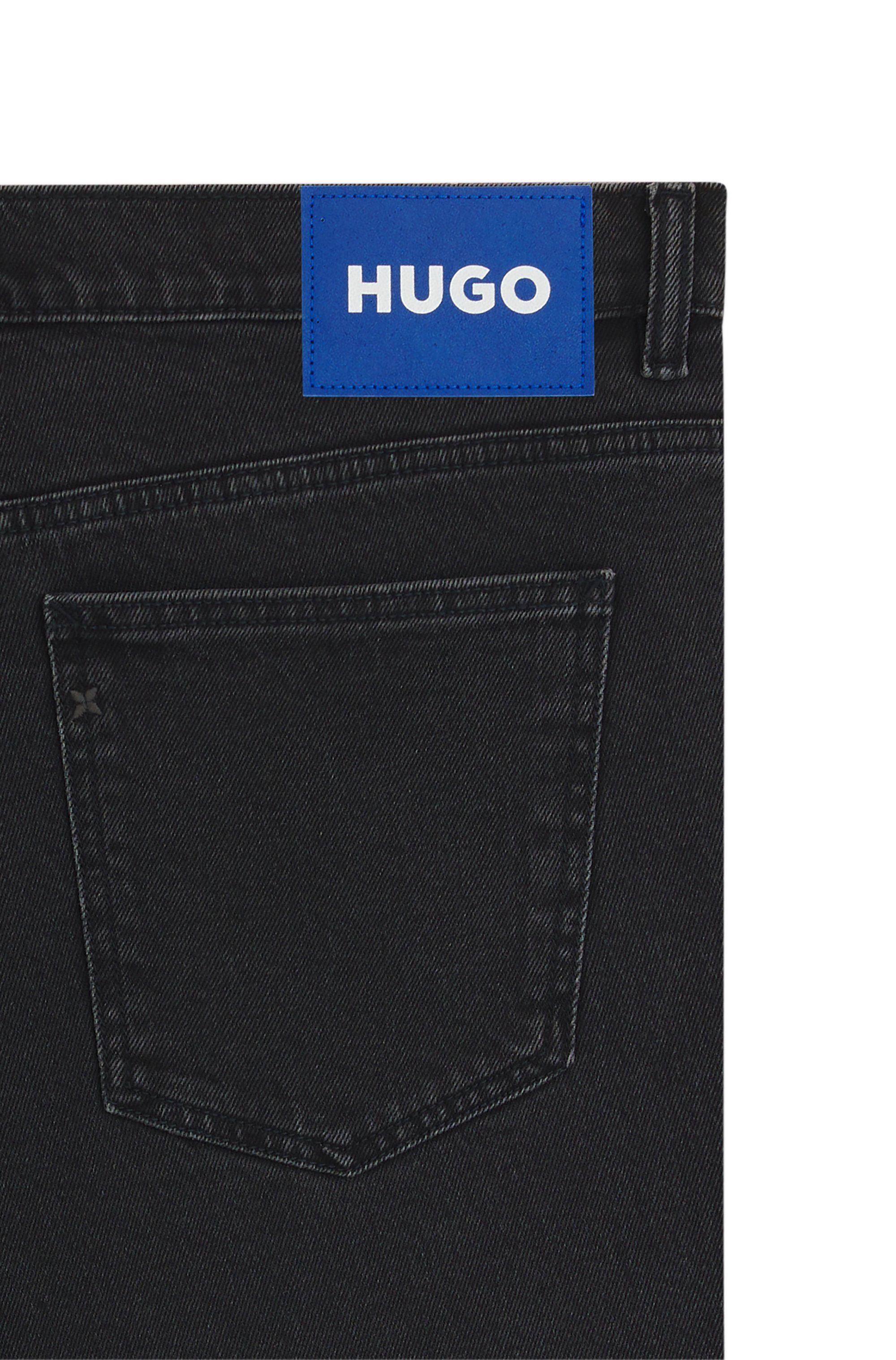 HUGO Blue Tapered jeans Brody met stone-washed-finish