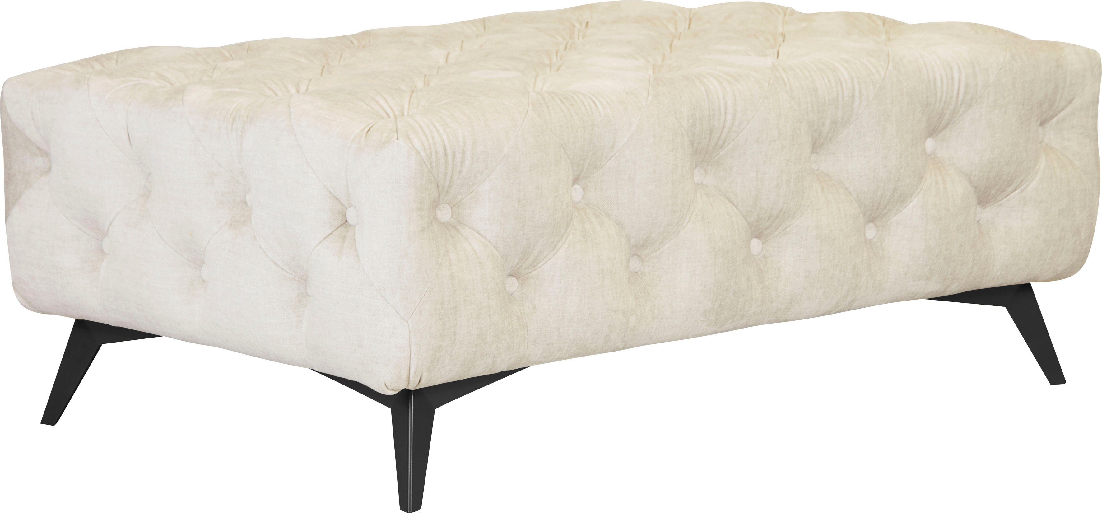 Leonique Hocker Glynis luxueuze capitonnage, moderne chesterfield look, kleur van de poten ter keuze