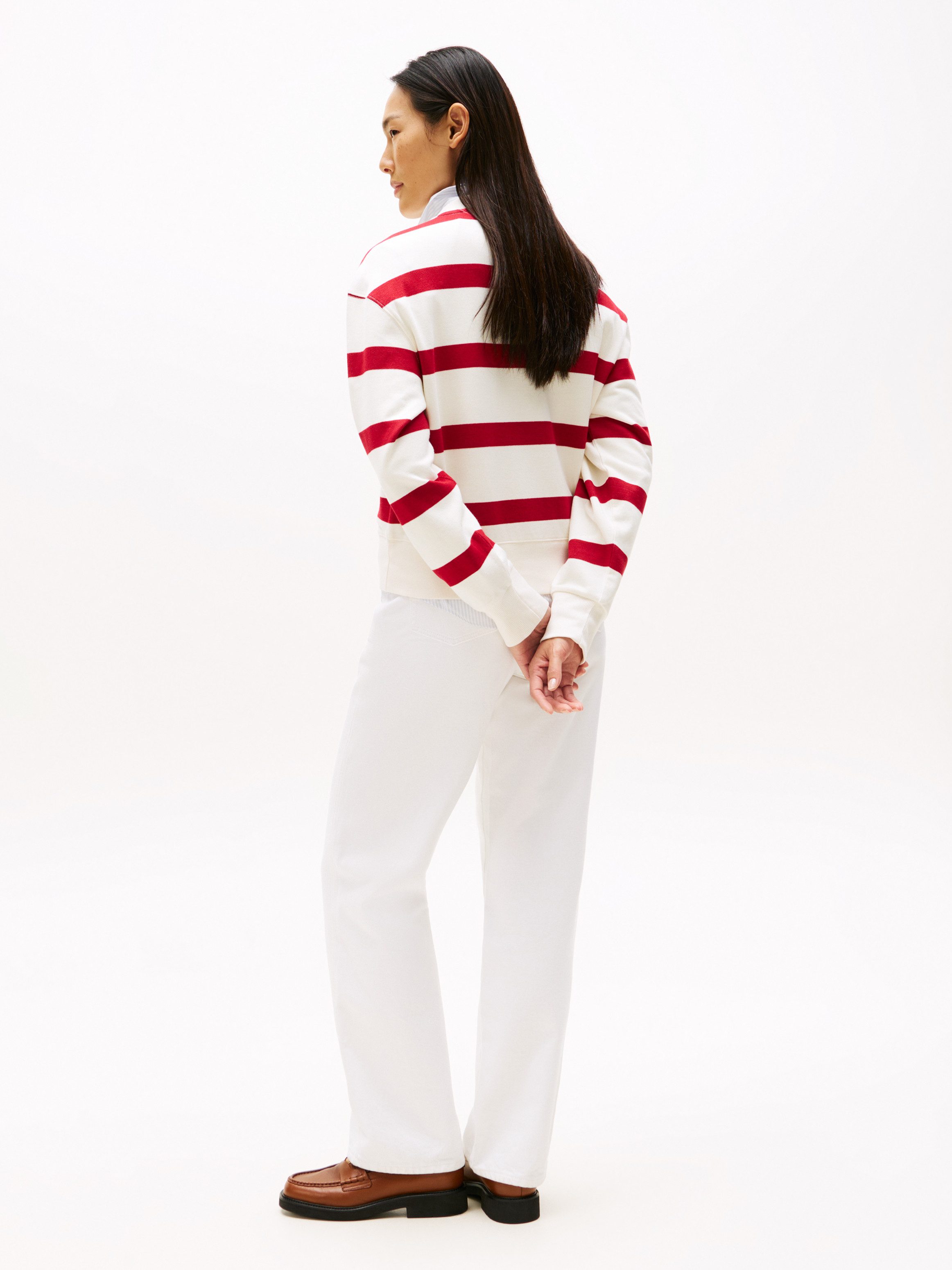 Tommy Hilfiger Sweatshirt SCRIPT REG PIQUE SWTSHRT met tommy hilfiger script-logo-opschrift