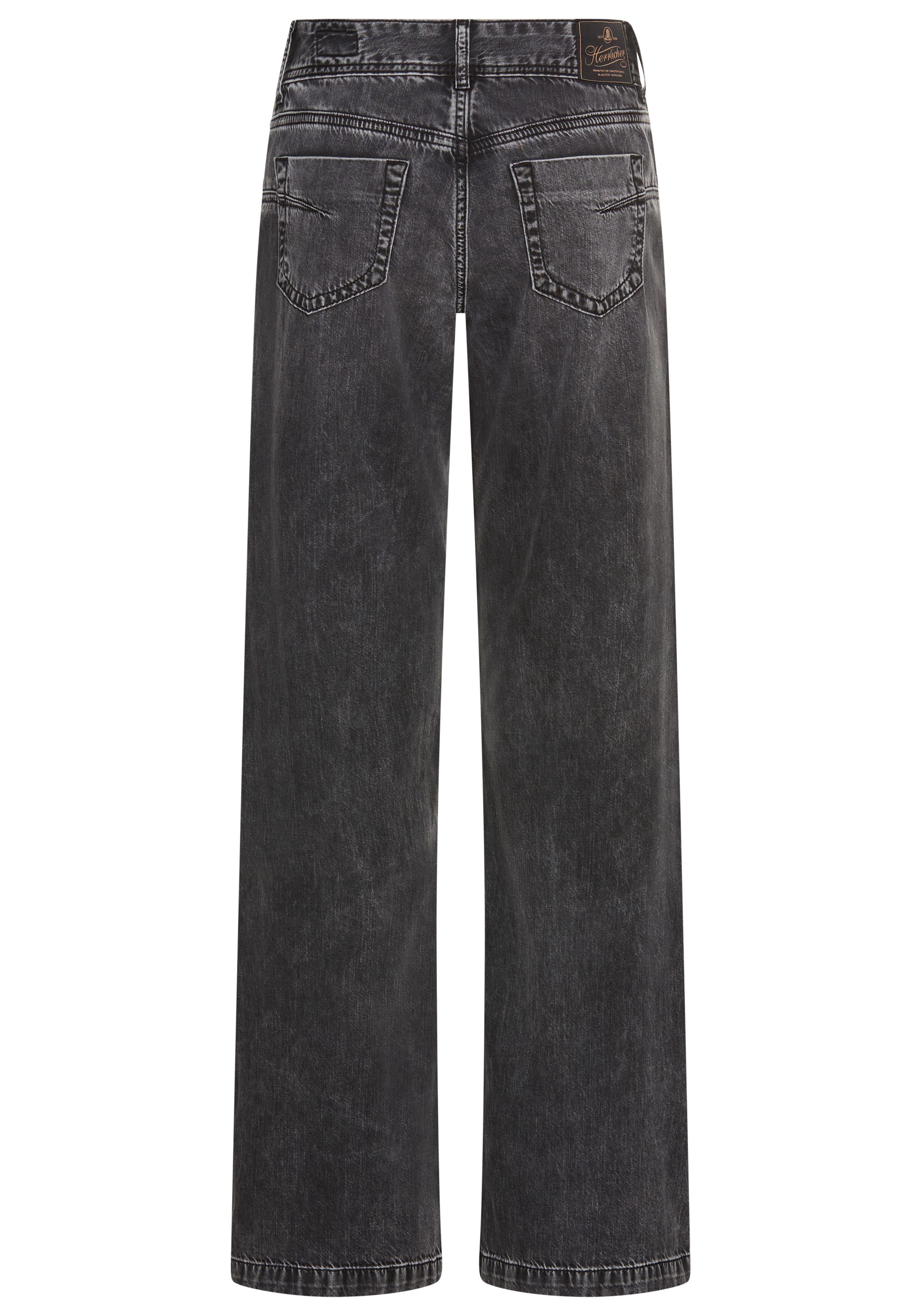 Herrlicher 5-pocket jeans Edna Denim Black met uitlopende pijpen