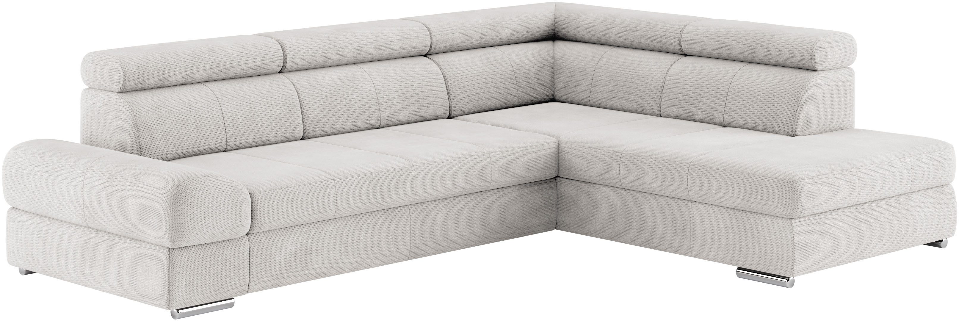 sit&more Hoekbank Broadway L-vorm met verstelbare hoofdsteunen, naar keuze met slaapfunctie