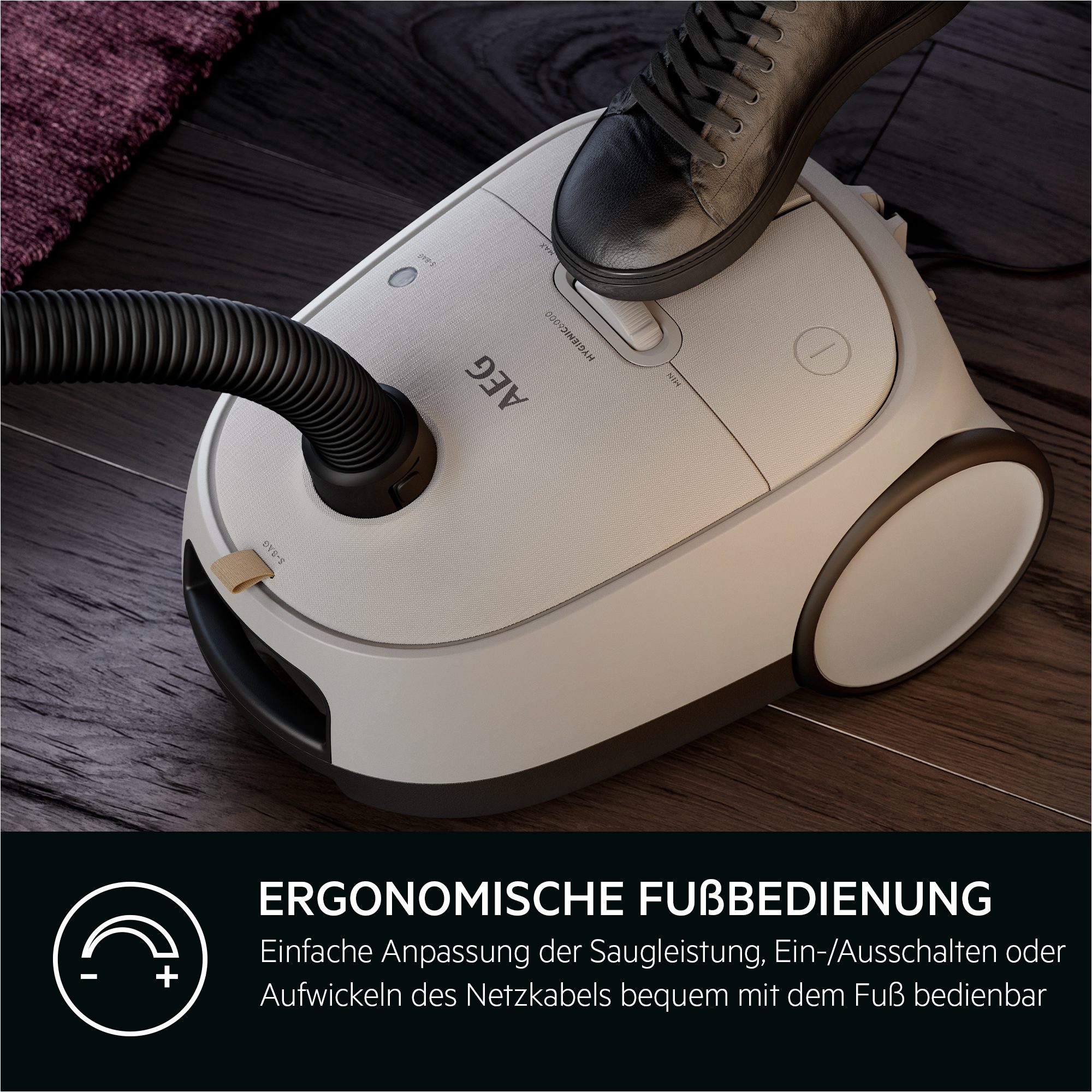 AEG Stofzuiger HYGIENIC 6000 (AB61H6SW) hoog zuigvermogen, inclusief extra zuigmonden, 50% recyclingkunststof