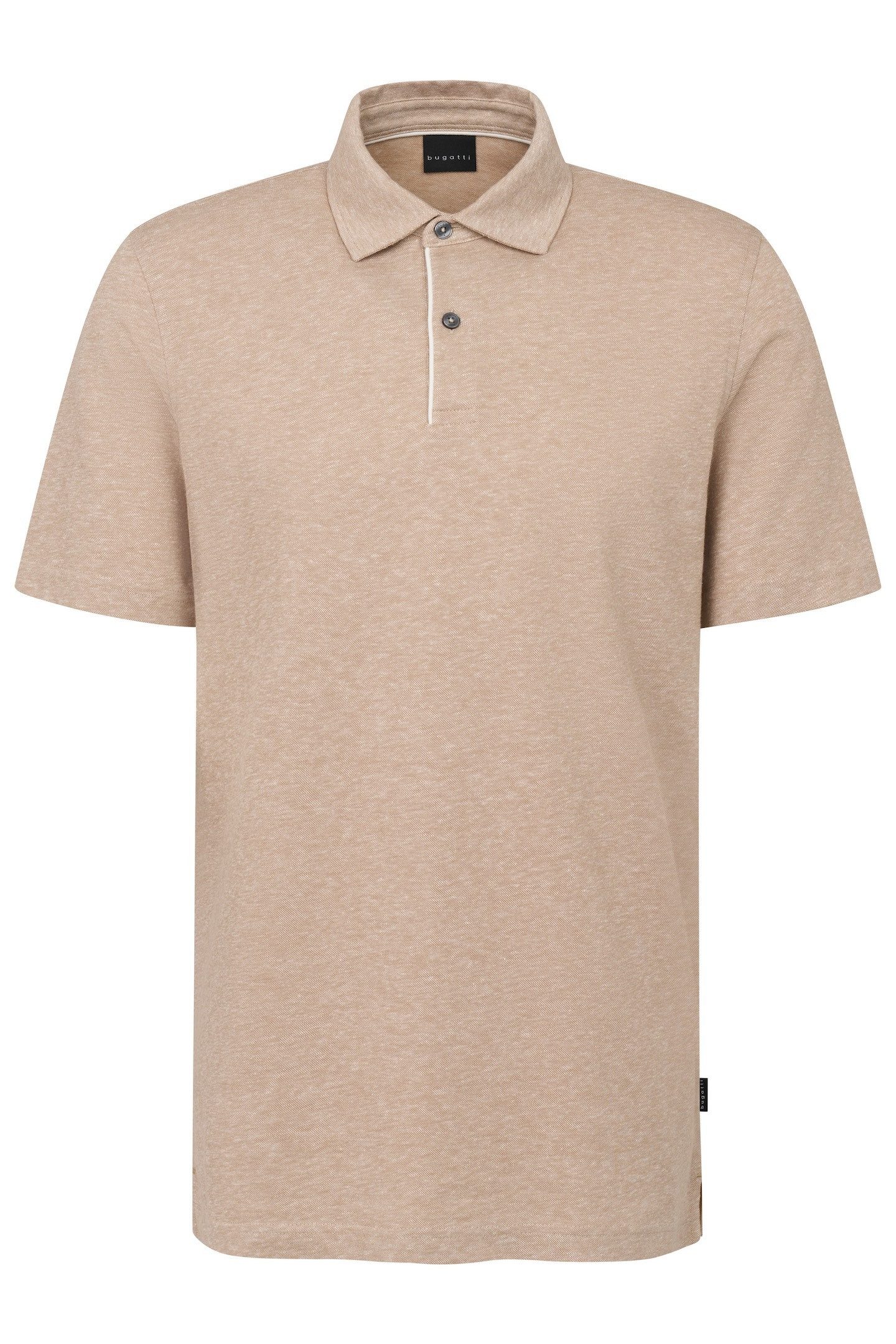 Bugatti Poloshirt van katoen-linnenmengsel