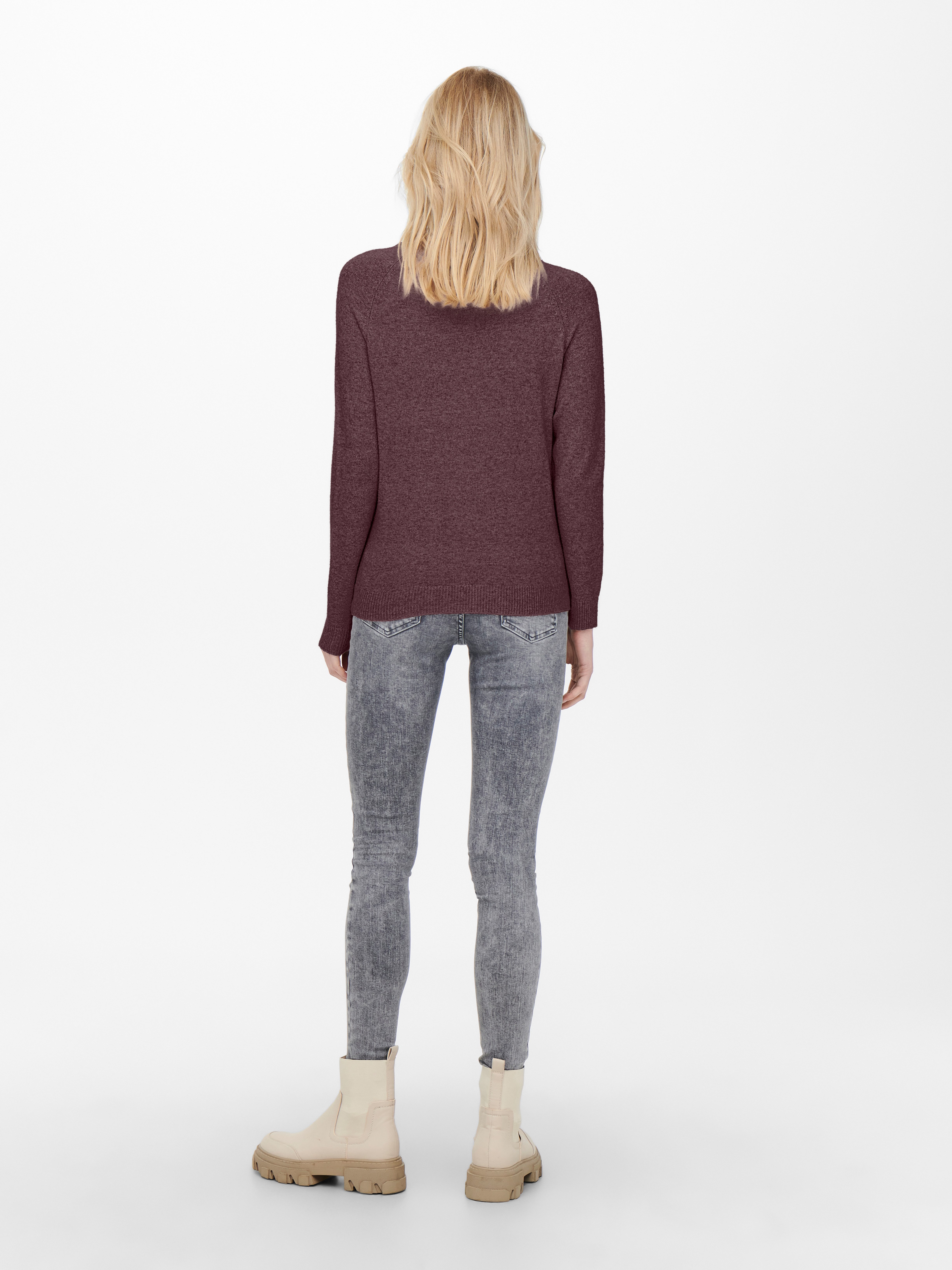 Only Trui met ronde hals ONLRICA LIFE L/S PULLOVER KNT NOOS