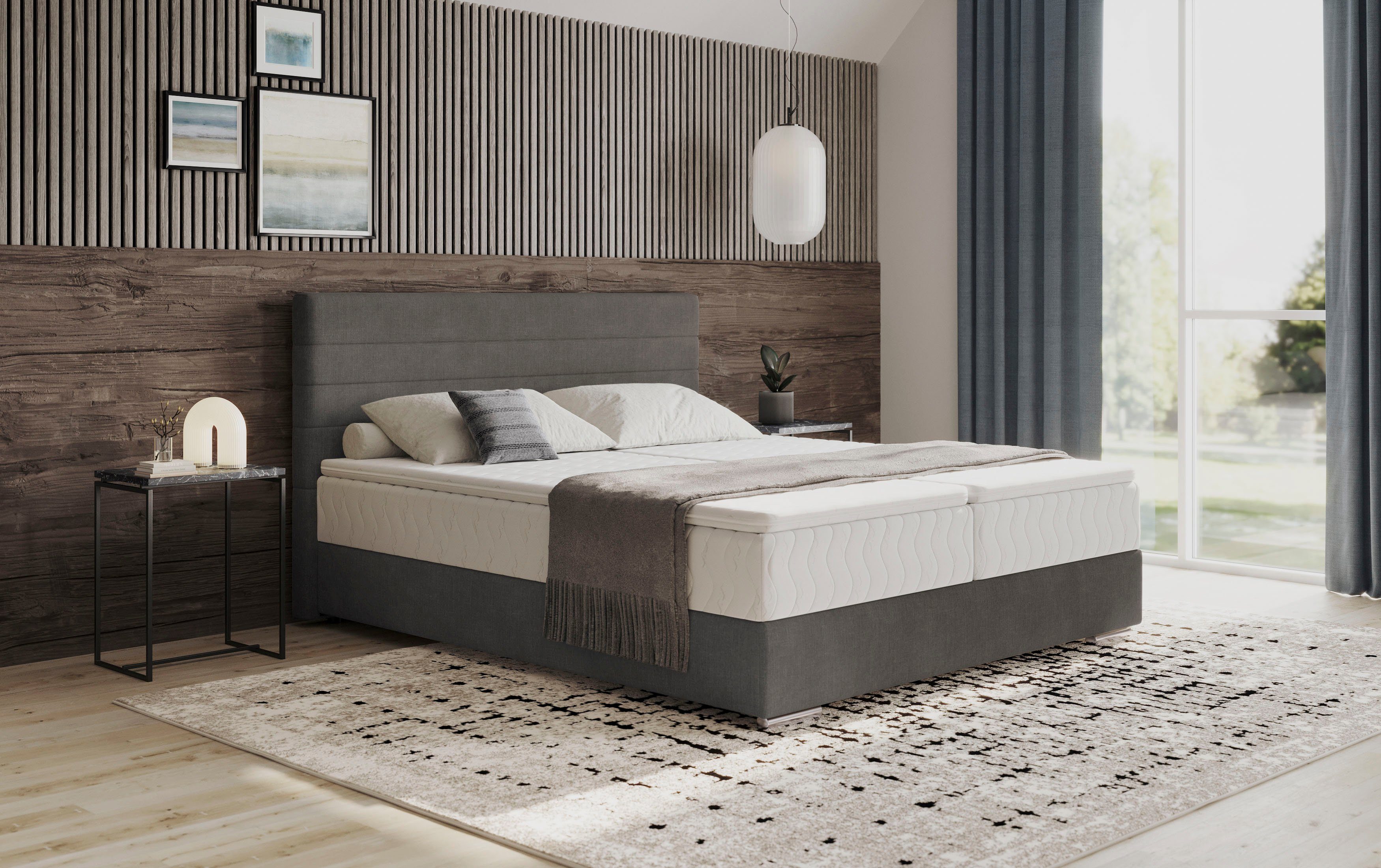 Mr. Couch Boxspring Stratus 2 incl. matrassen en bedlades boxsprings bruin