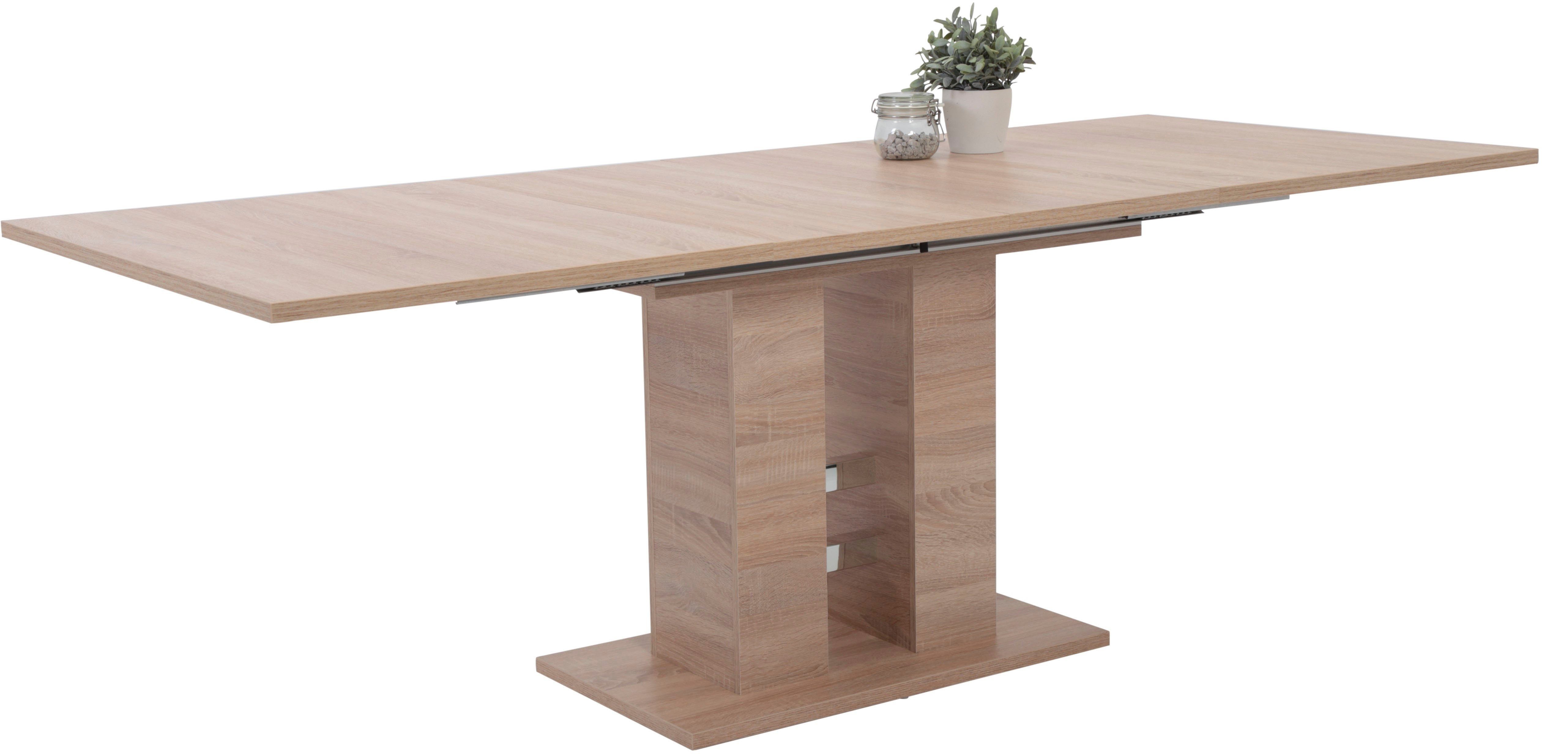 HELA Eethoek Ulla uittrekbaar 140 - 220 cm, edelstaal, 140 kg belastbaar (set, 5-delig)