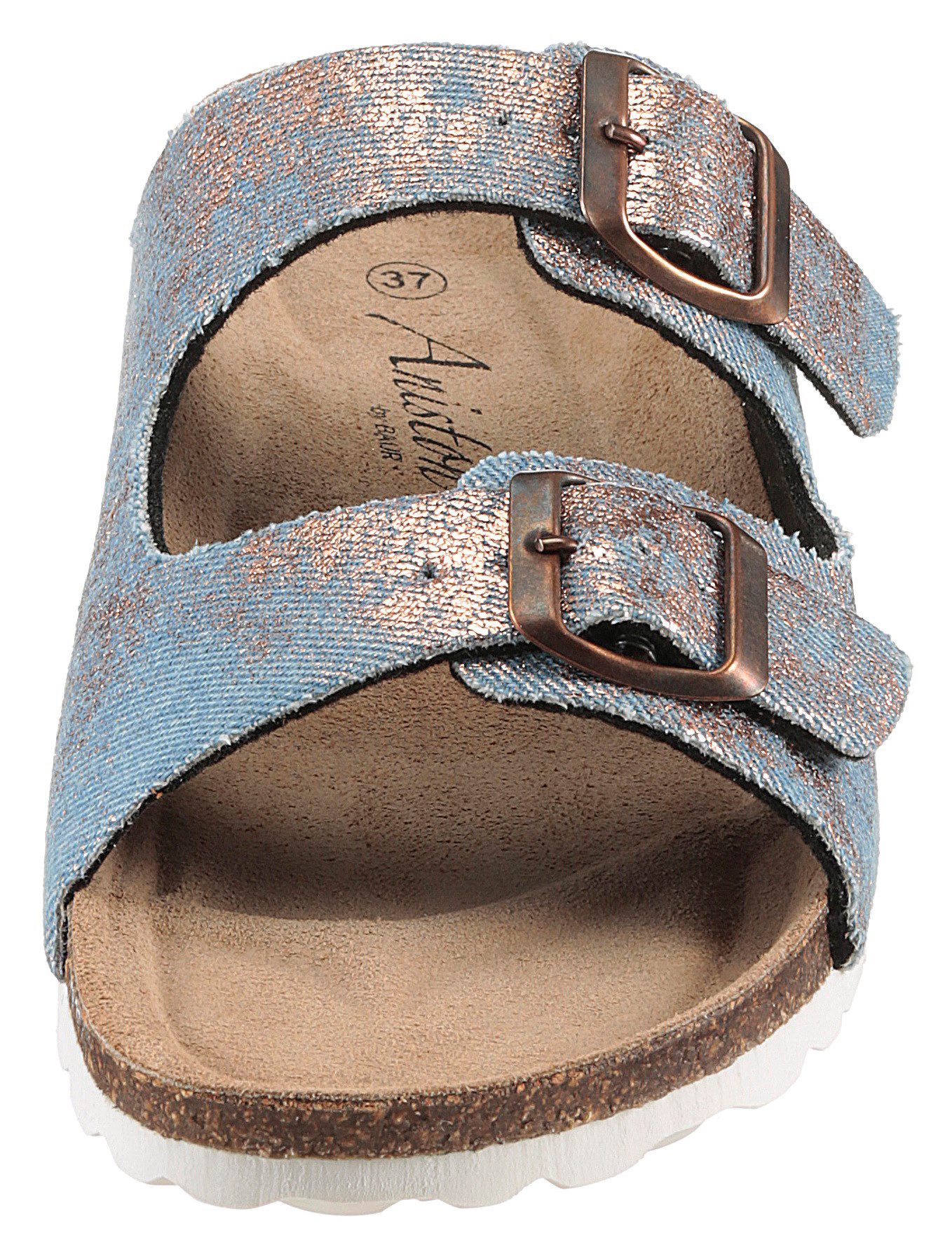 Aniston SHOES Slippers , zomerschoen, strandschoen, vakantieschoen, metallic - nieuwe collectie