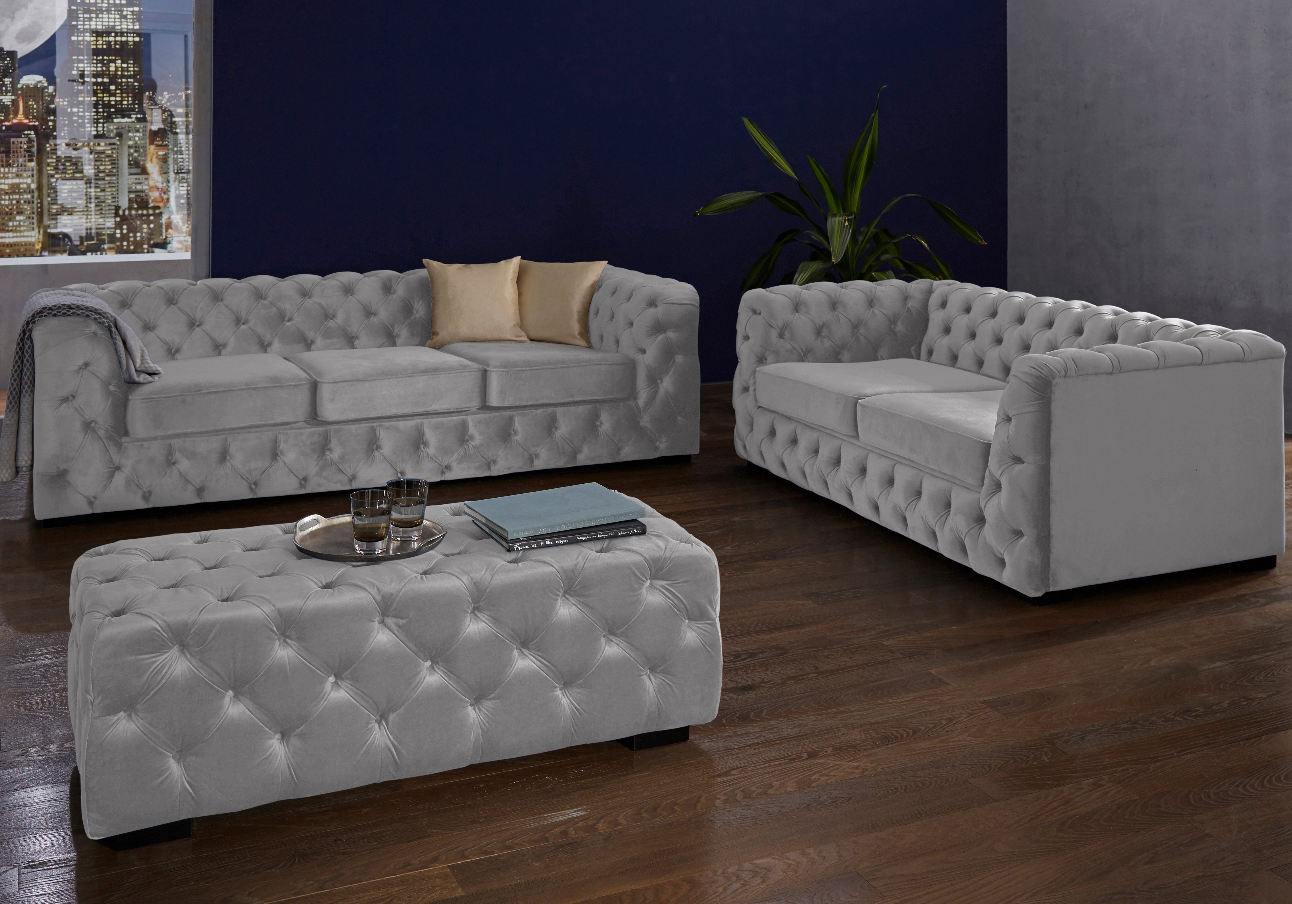 Guido Maria Kretschmer Home&Living Chesterfield-bank Kalina met klassieke chesterfield-capitonnage