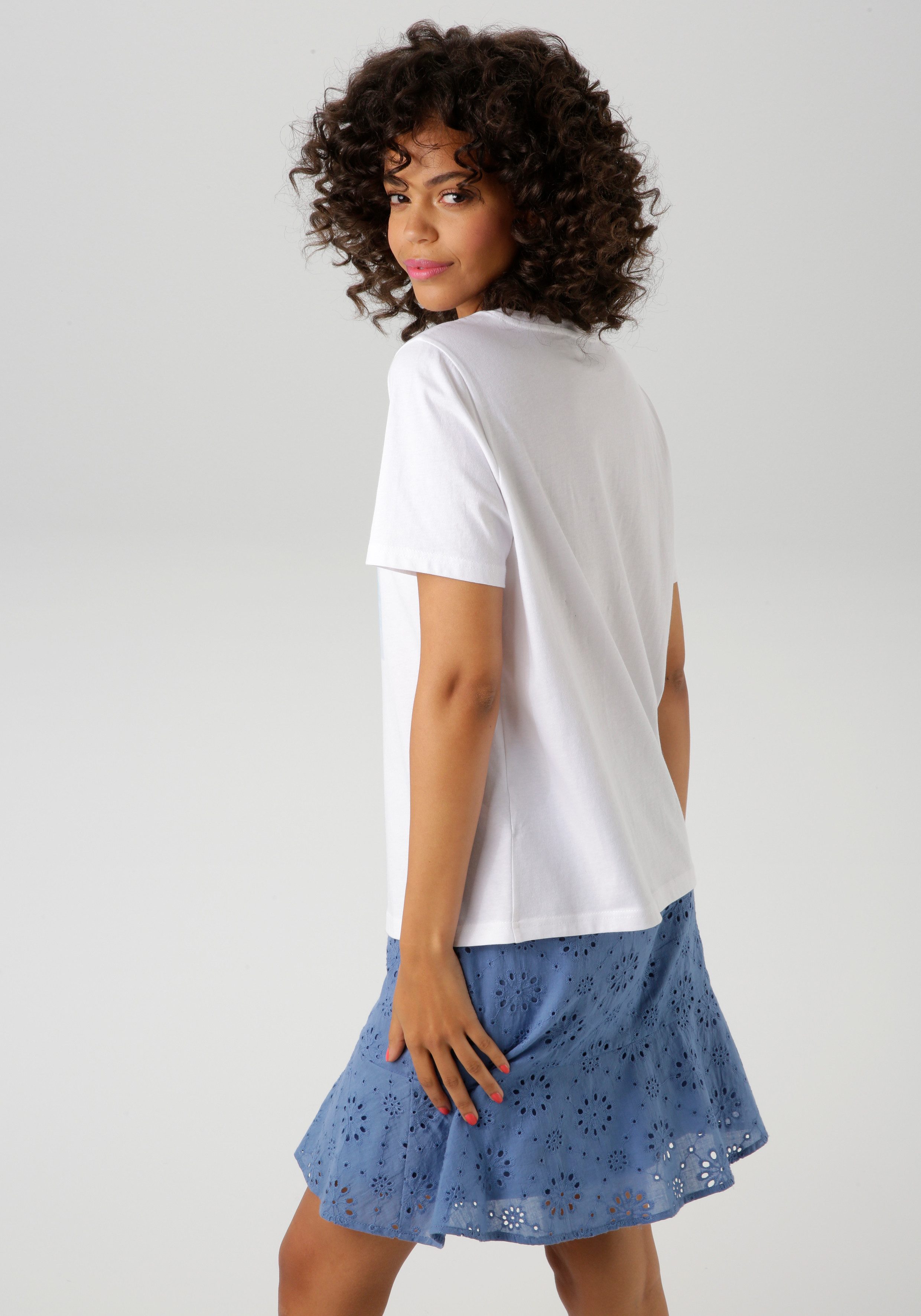 Aniston CASUAL T-shirt met tropische ananas-print voor