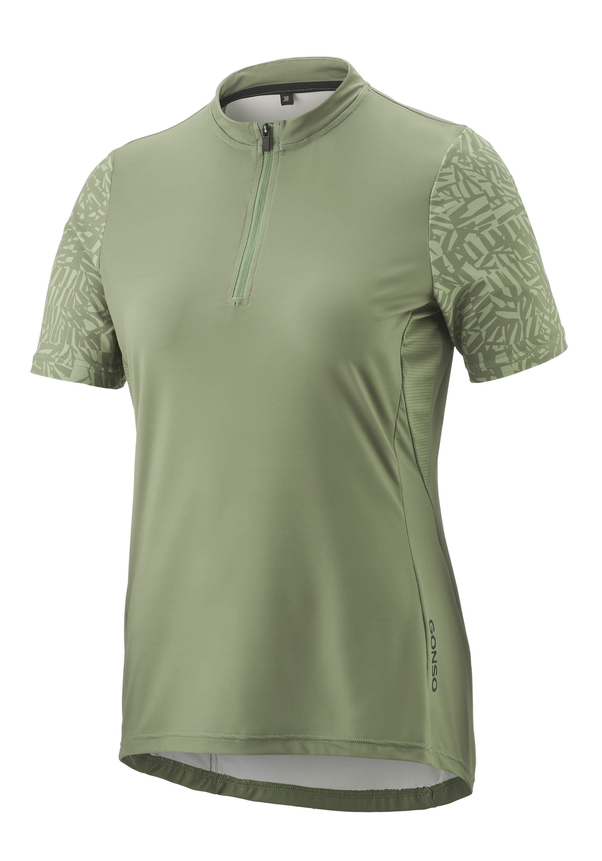 Gonso Fietsshirt Adventure Jersey Halfzip W Dames fiets trui korte mouwen, rugzak met rits, quick-dry, slim fit