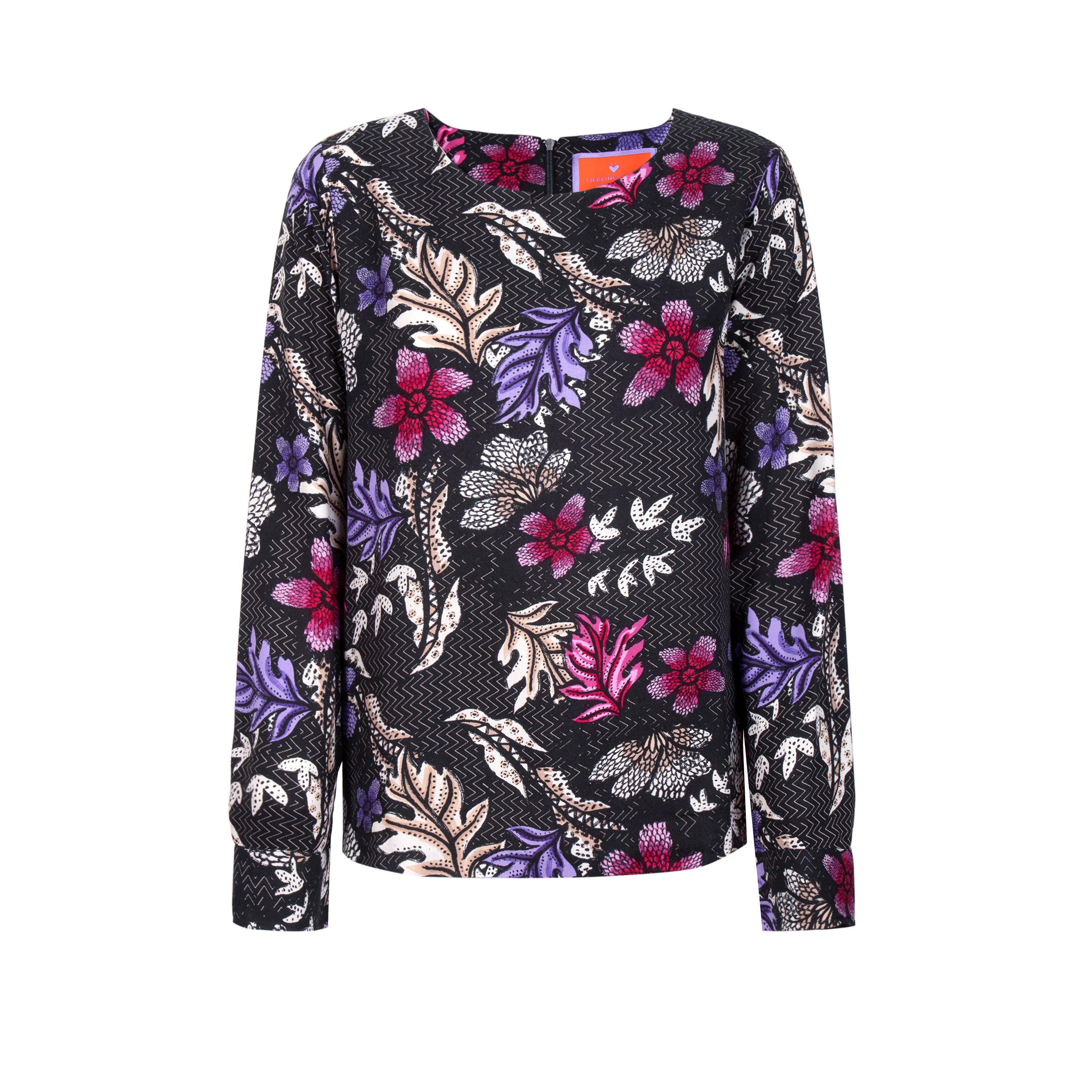 Lieblingsstück Blouse zonder sluiting OnellaL met bloemenprint all-over
