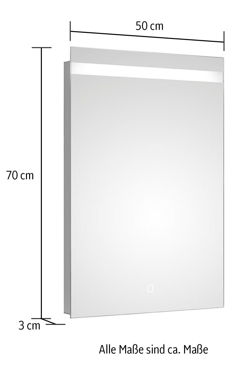 Saphir Badkamerserie Quickset 2-delig, wastafelonderkast met led-spiegel Wastafel 60 cm breed, inclusief deurdemper, 2 deuren, badset (2-delig)
