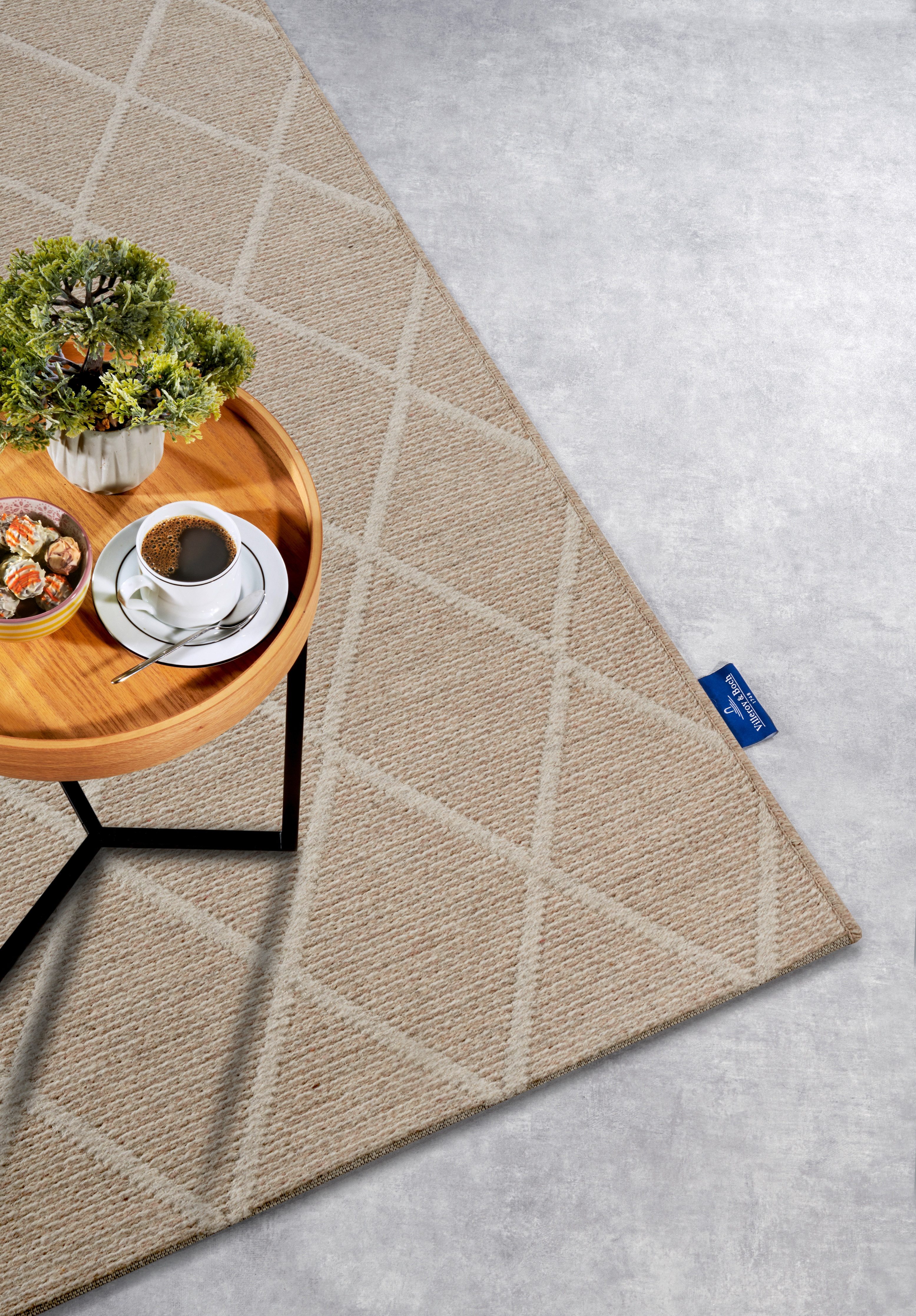 Villeroy & Boch Wollen kleed Maria Scheerwol, wol, natuur, woonkamer, slaapkamer, boho, scandi
