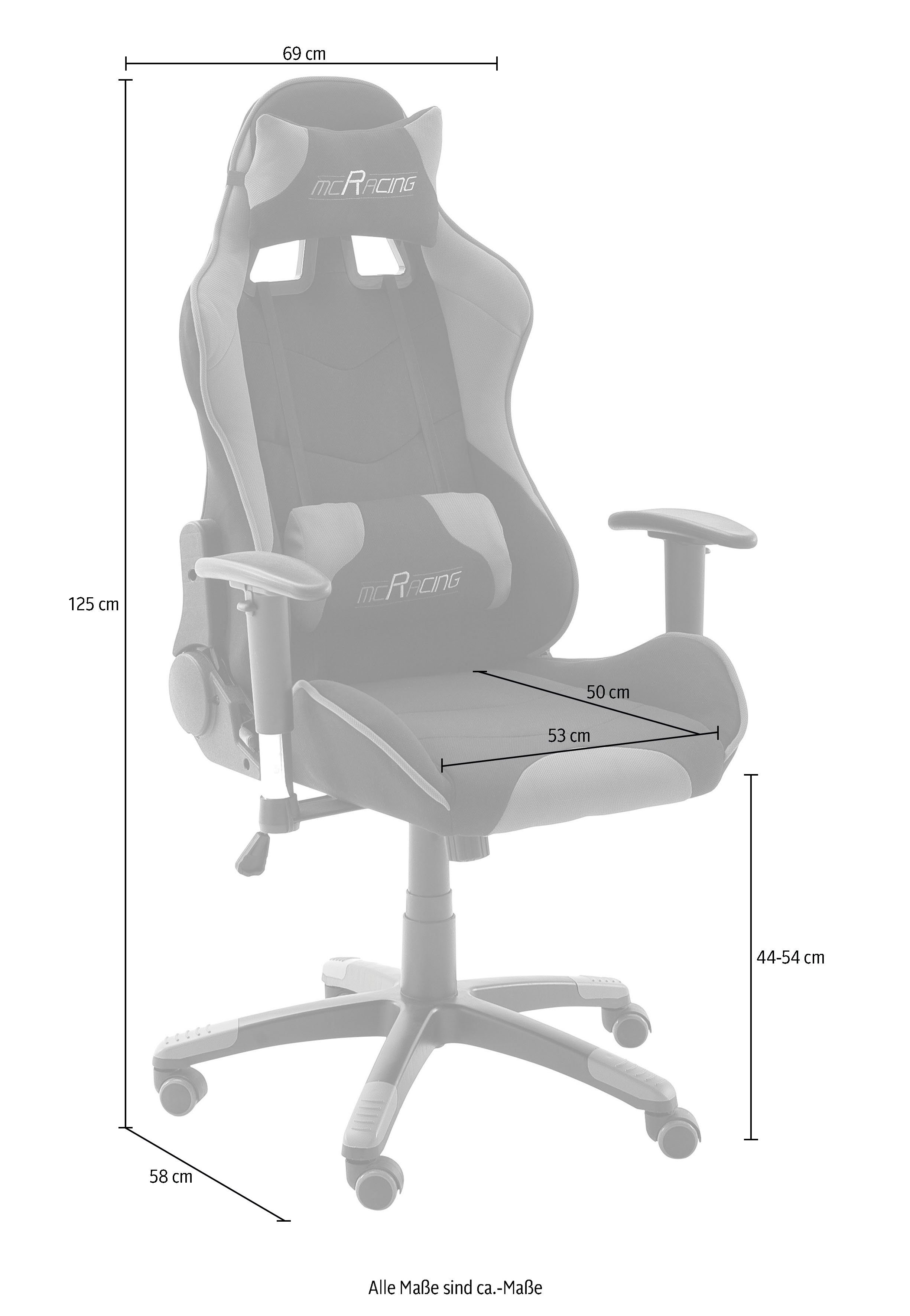 MCA furniture Gamingstoel MC Racing gaming stoel (1 stuk)