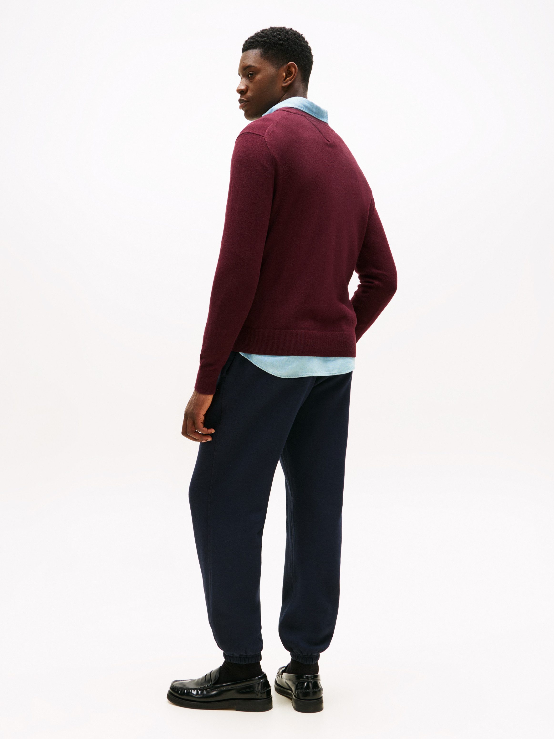 Tommy Hilfiger Trui met V-hals PIMA ORG CTN CASHMERE V NECK