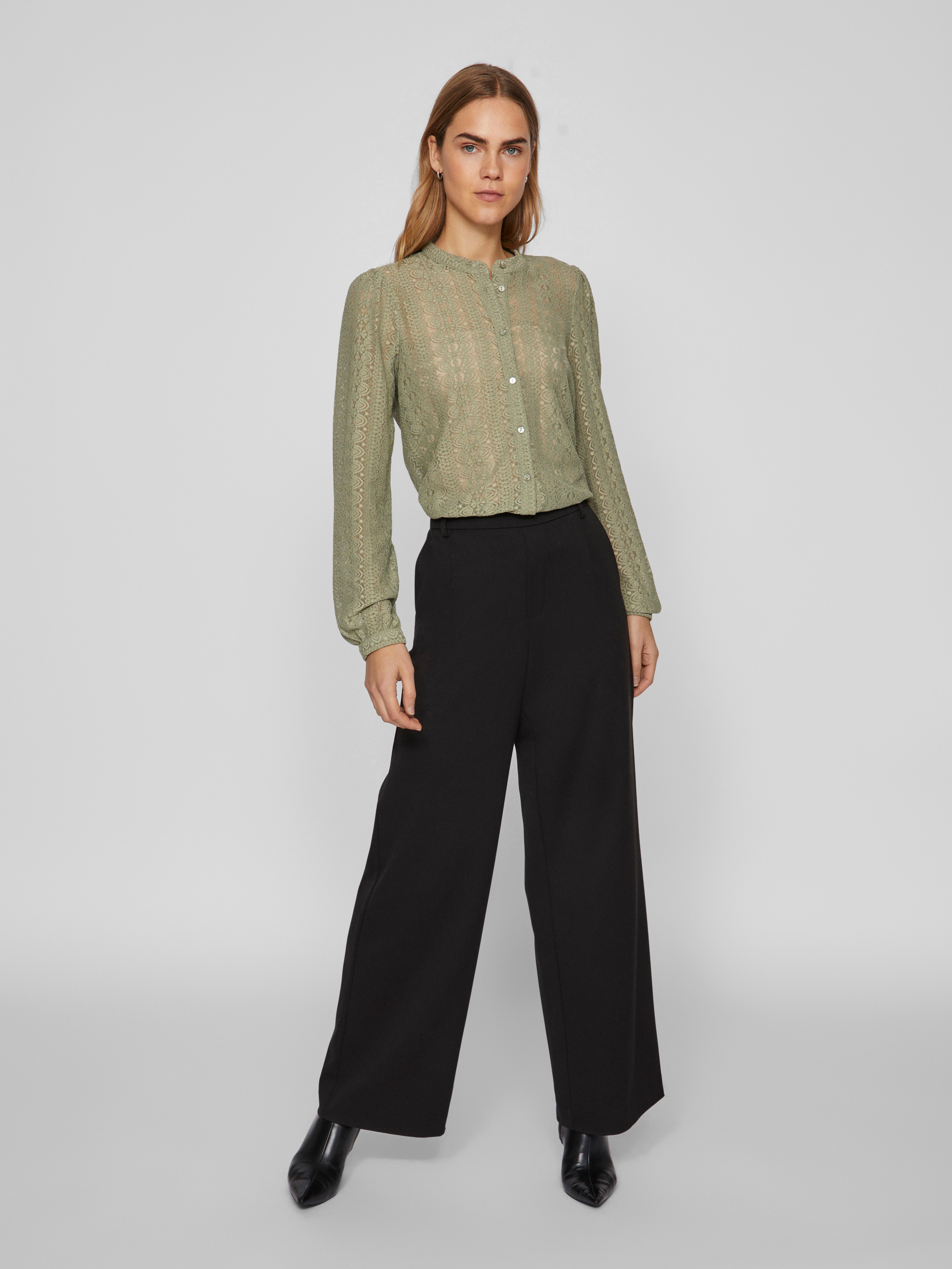 Vila Shirt VICHIKKA LACE L S SHIRT- NOOS