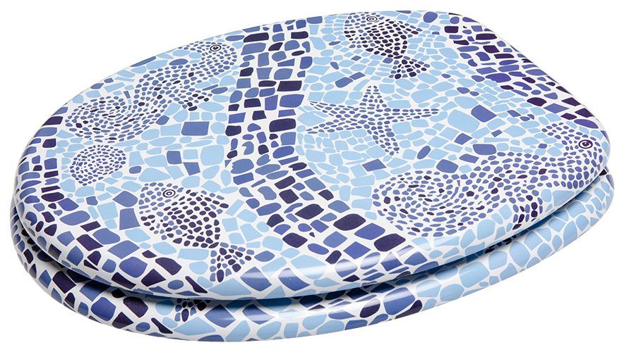 Sanilo Toiletzitting Mosaic World met soft-closemechanisme
