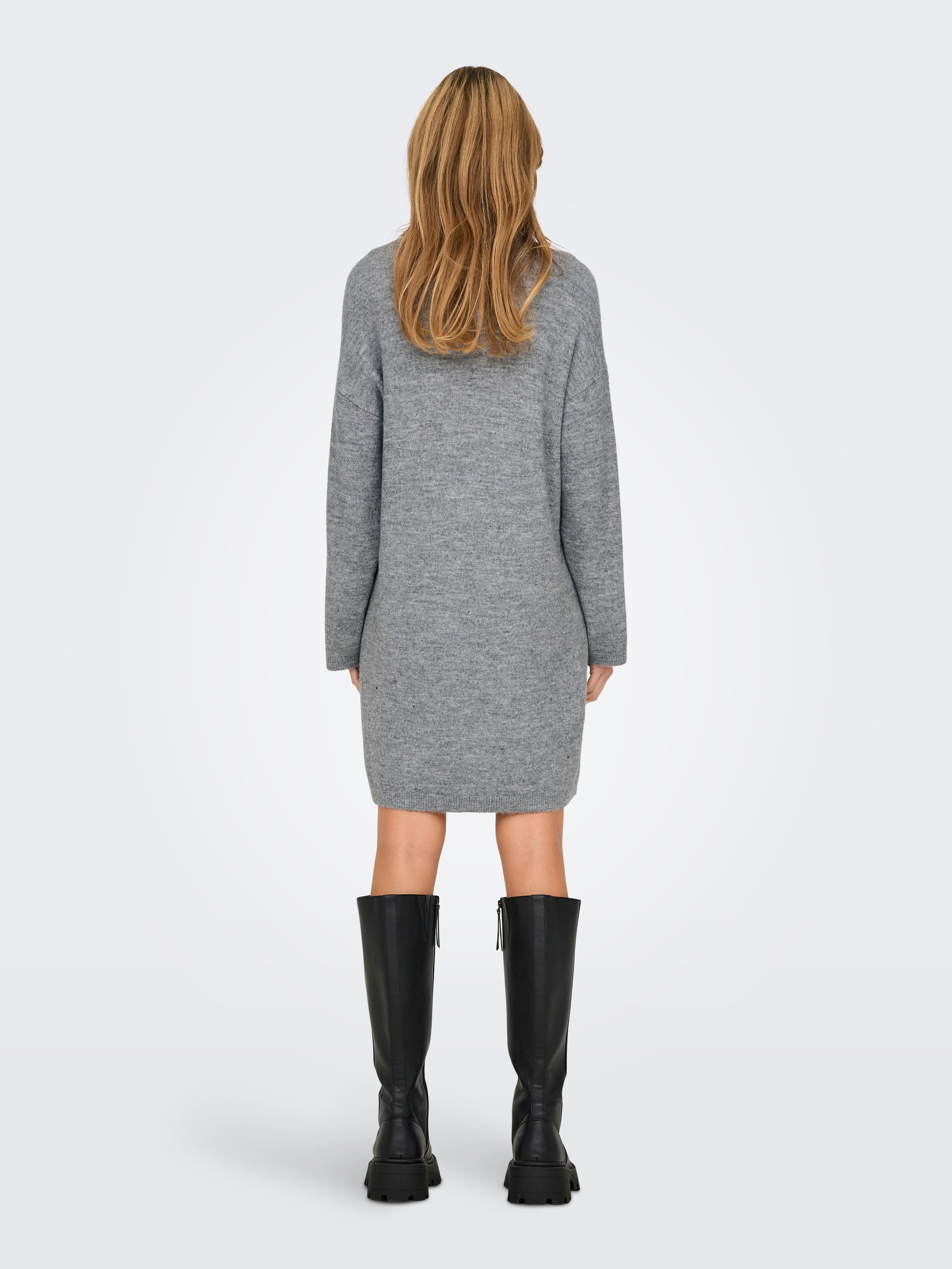 Only Gebreide jurk ONLTALIO LS STRIPE ROLLNECK DRESS BF KNT
