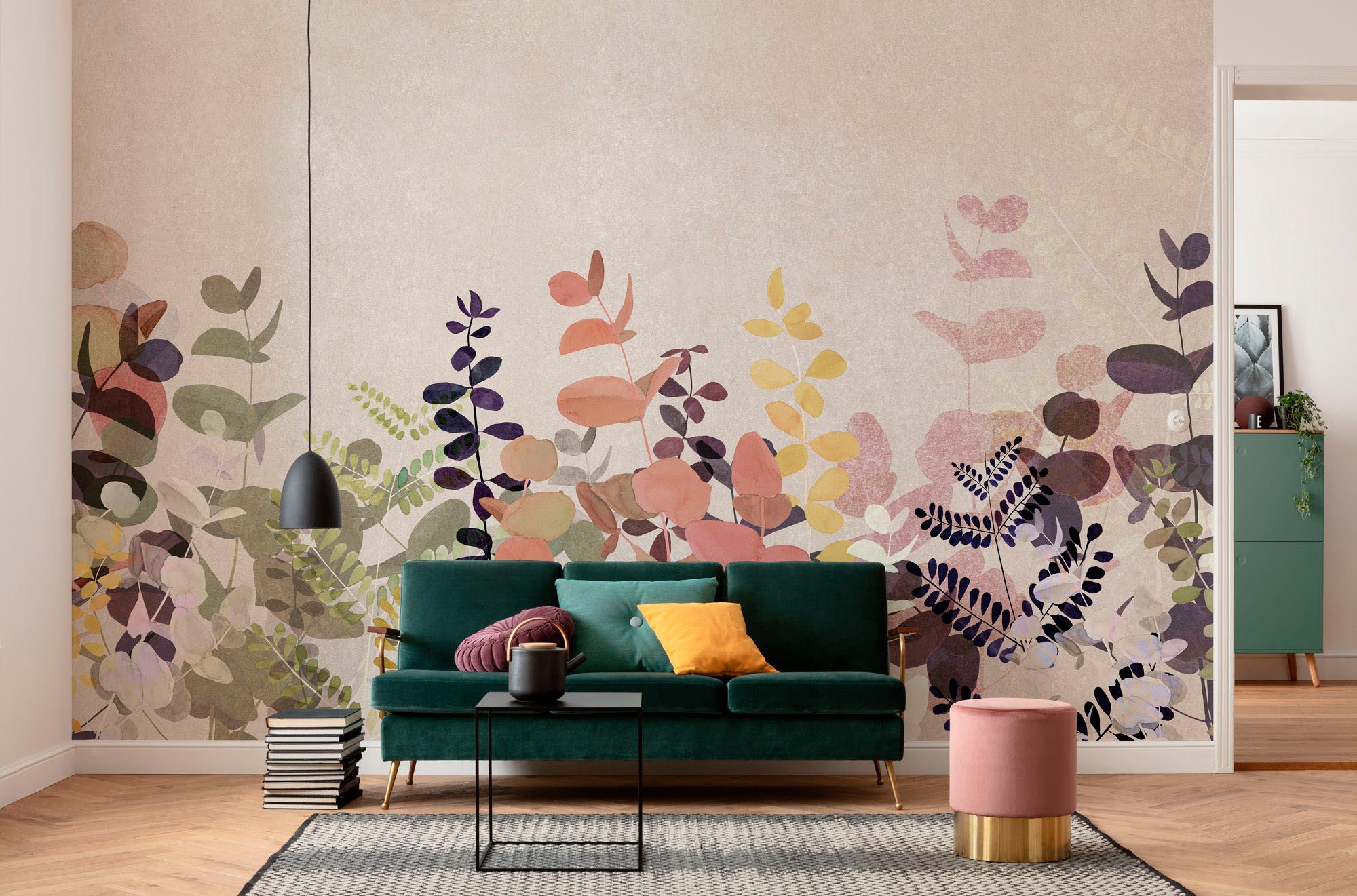Komar Fotobehang Digitale print vlies - Foggy Shrub - Afmeting 400 x 250 cm (1 stuk)