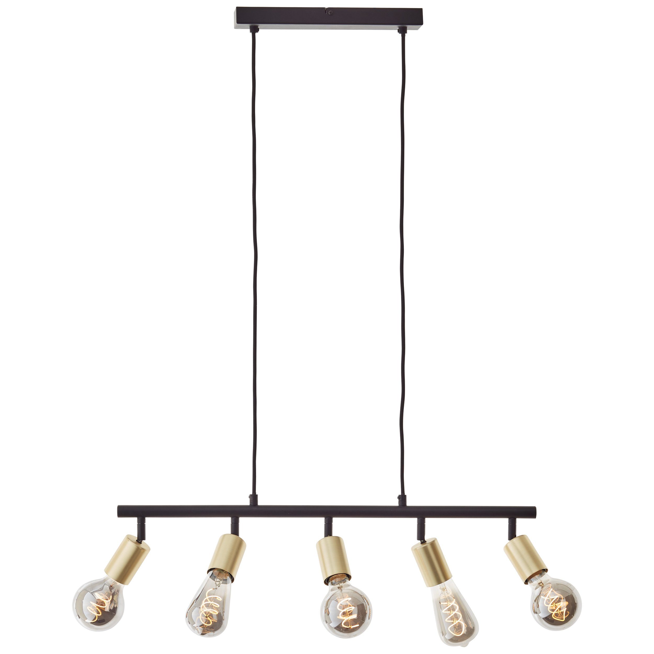 Brilliant Leuchten Hanglamp Tiffany Hanglamp 90 x 63 cm, E27, hoogte verstelbaar, metaal/bamboe (1 stuk)