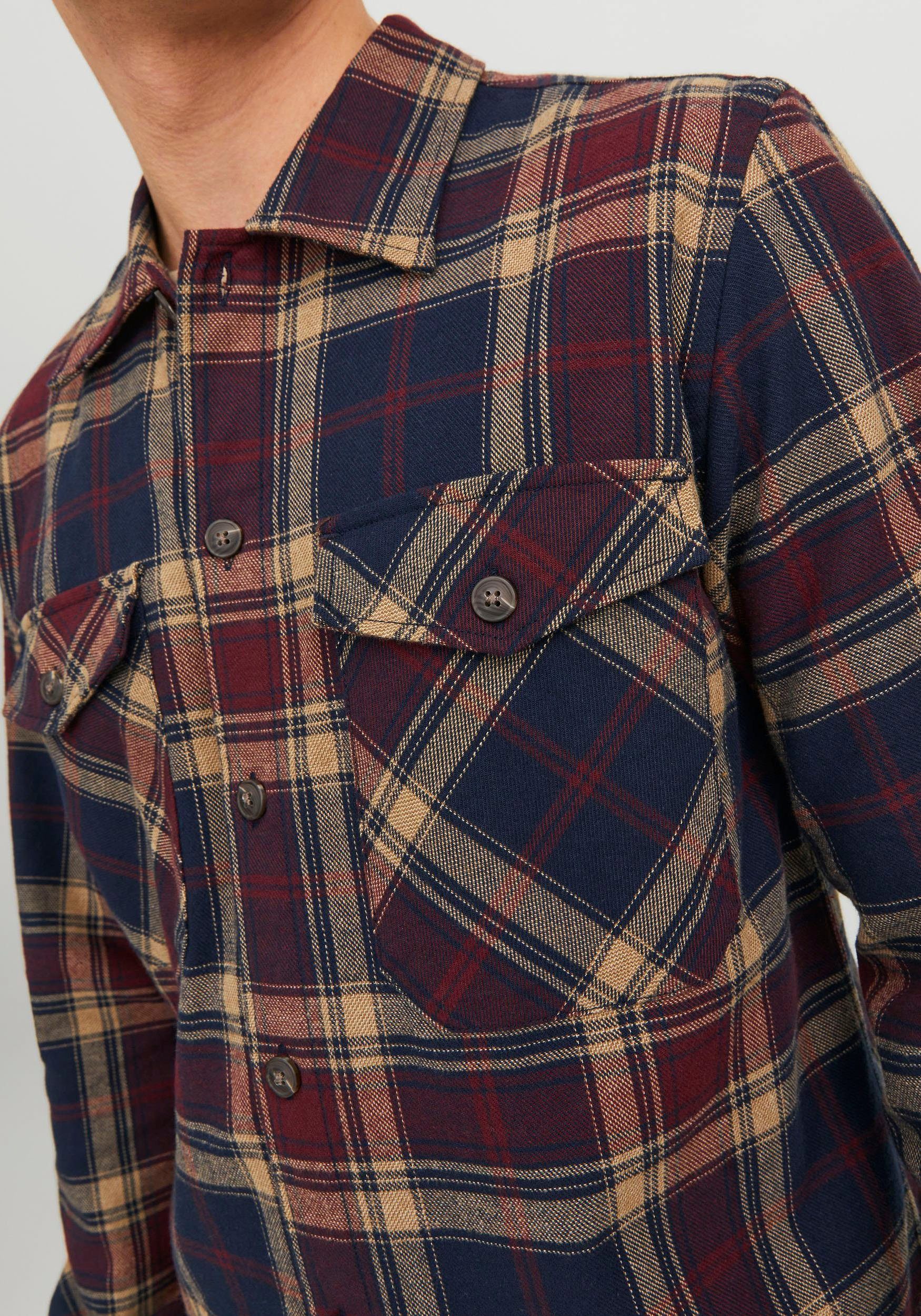 Jack & Jones Overhemd met lange mouwen JJEEDDIE OVERSHIRT LS NOOS