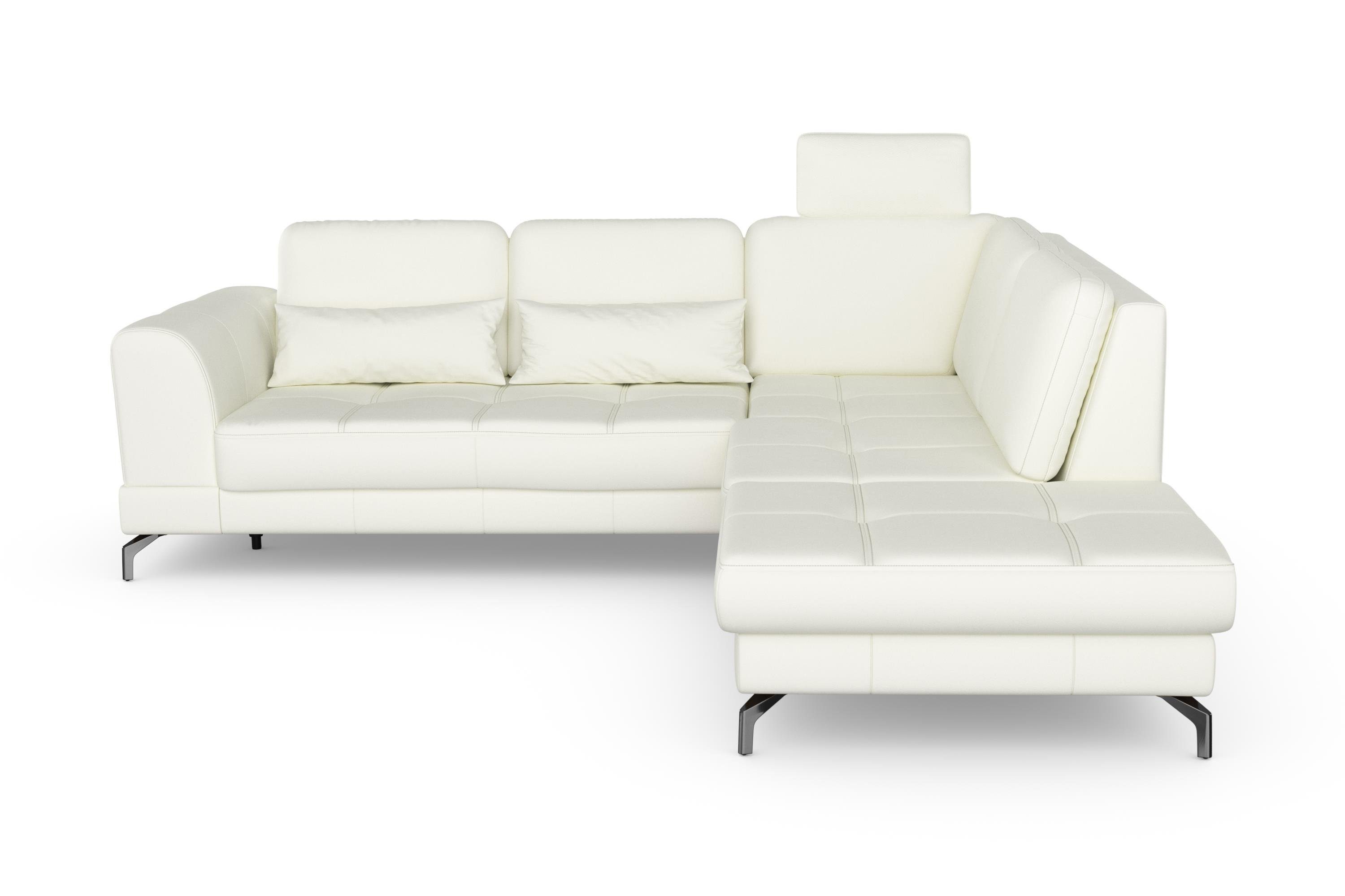 sit&more Hoekbank Bendigo L-vorm inclusief zitdiepteverstelling, bodemvrijheid 12 cm, in 2 pootkleuren