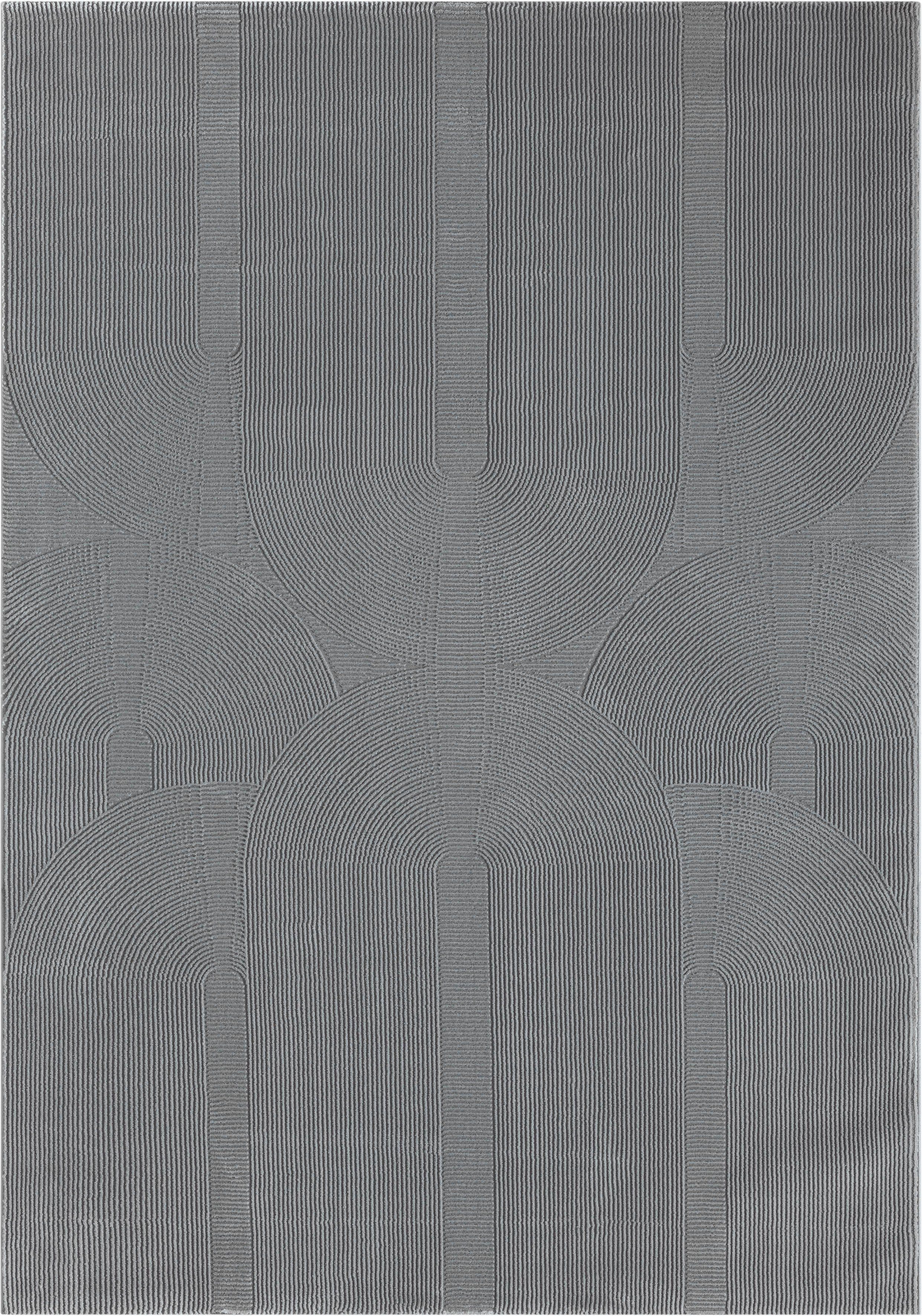 merinos Vloerkleed Sign 1904 Hoog-laag structuur, geometrisch, 100% gerecycled polyester, woonkamer