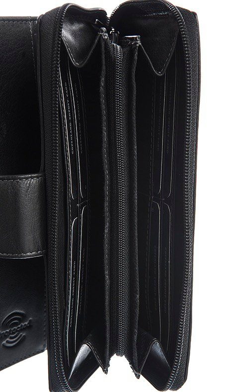GreenLand Nature Portemonnee Black Nappa met rfid-bescherming