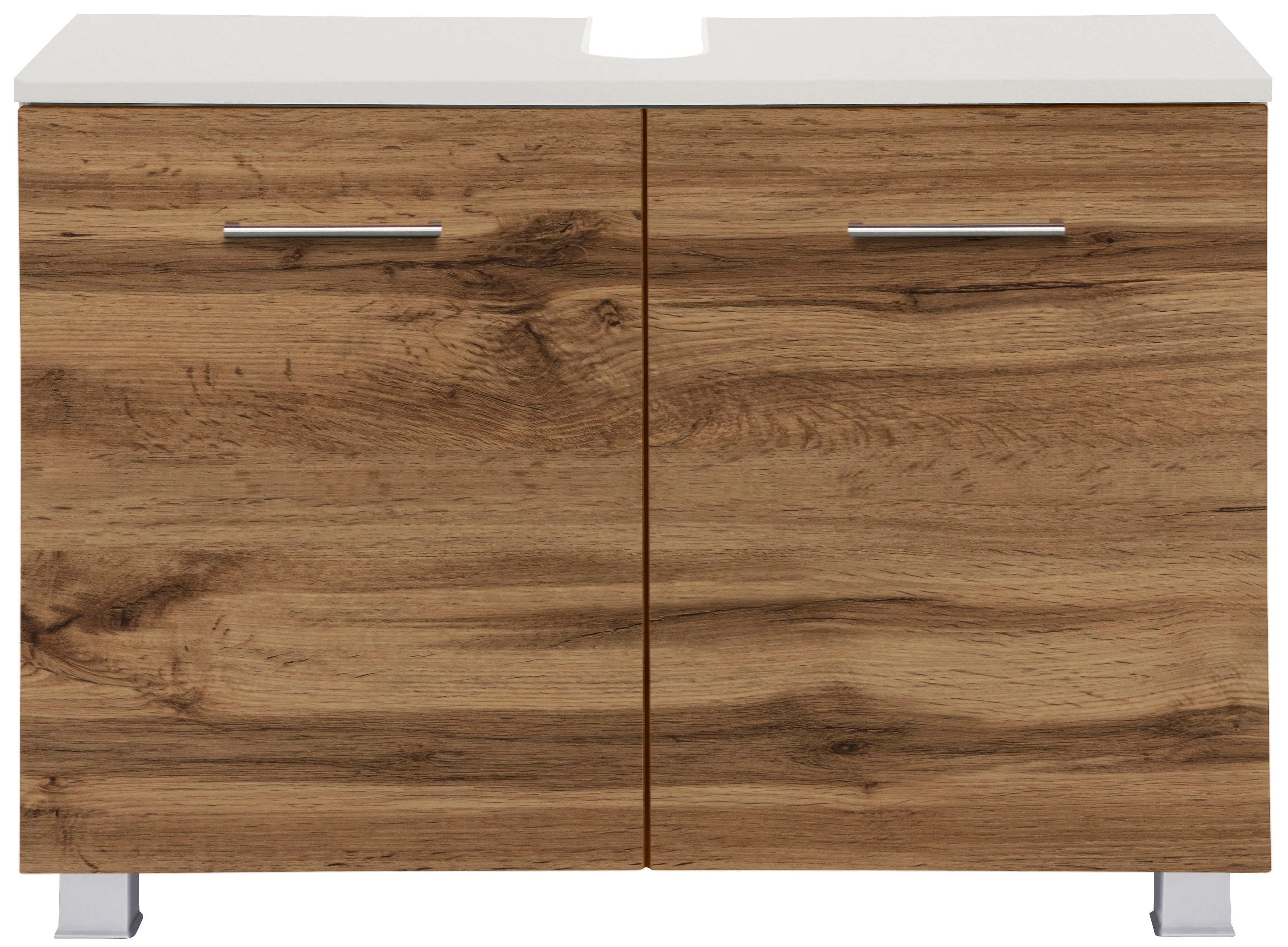 welltime Wastafelonderkast Trento, in verschillende designs en kleuren Badkamermeubel onderkast breedte 80 cm, met veel bergruimte, badkamerkast wastafelonderkast