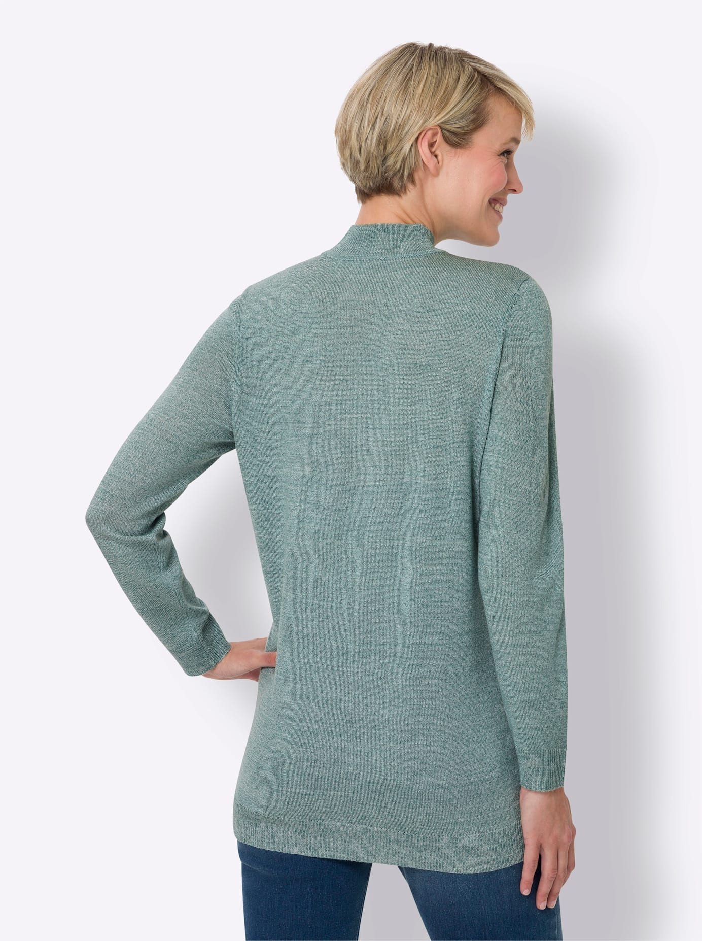 Classic Basics Trui met staande kraag Lange trui