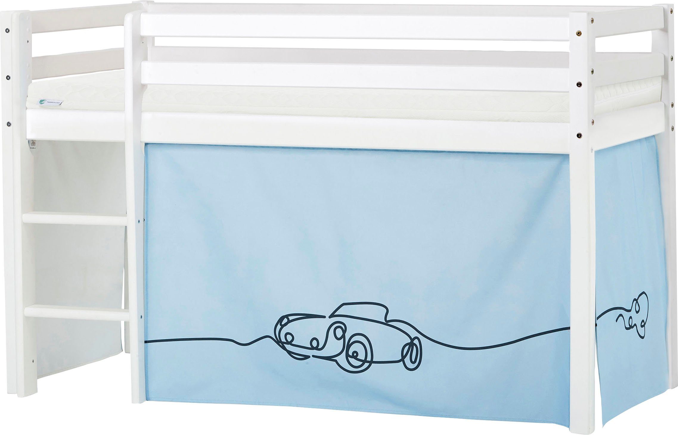 Hoppekids Hoogslaper met matras en textielset