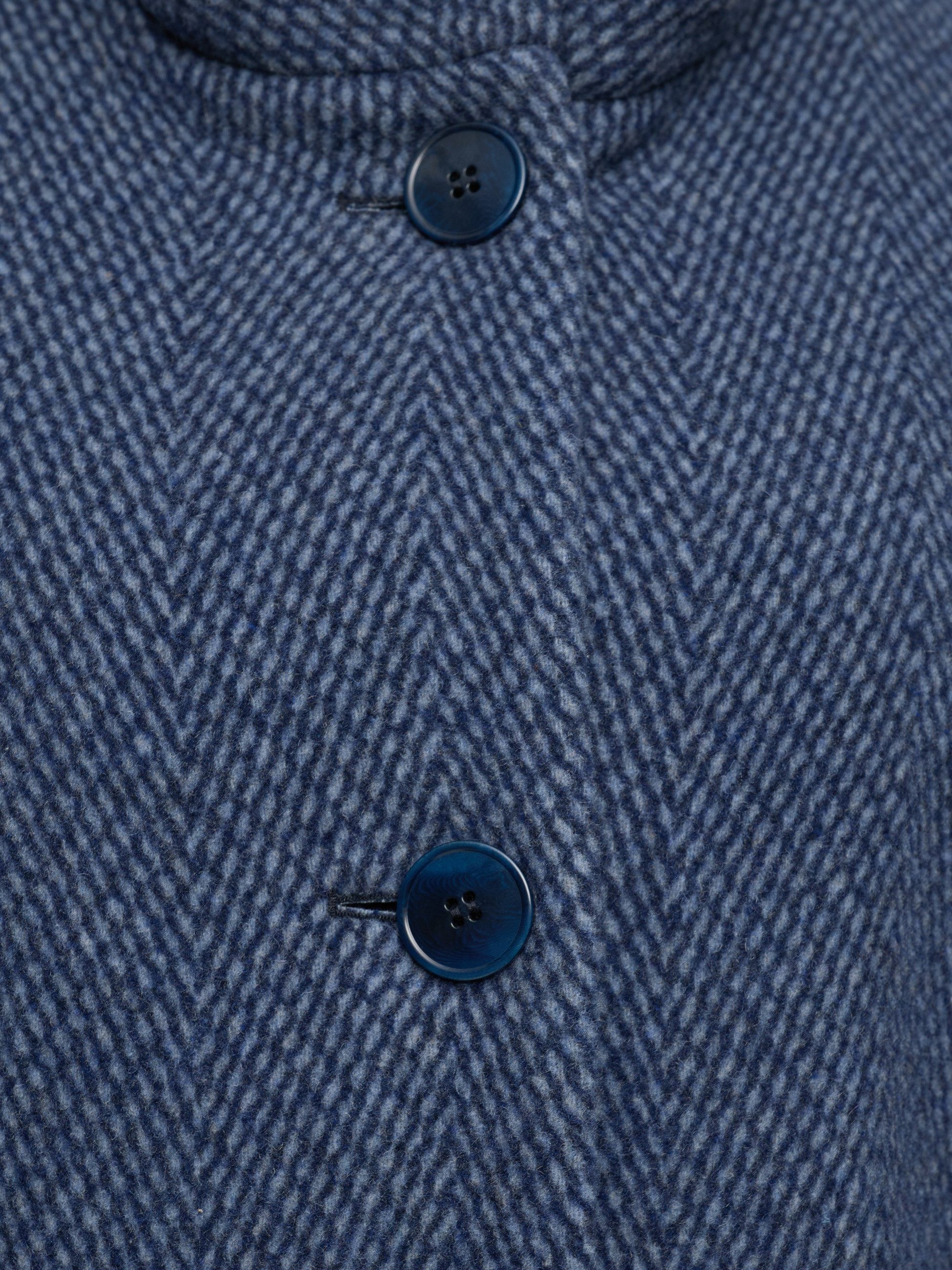 MANISA Wollen jack met opstaande kraag en capuchon, in tweed-look