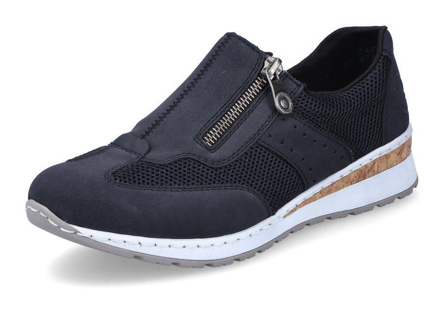 Rieker Slip-on sneakers Slippers, instapschoenen, vrijetijdsschoenen in materiaalmix