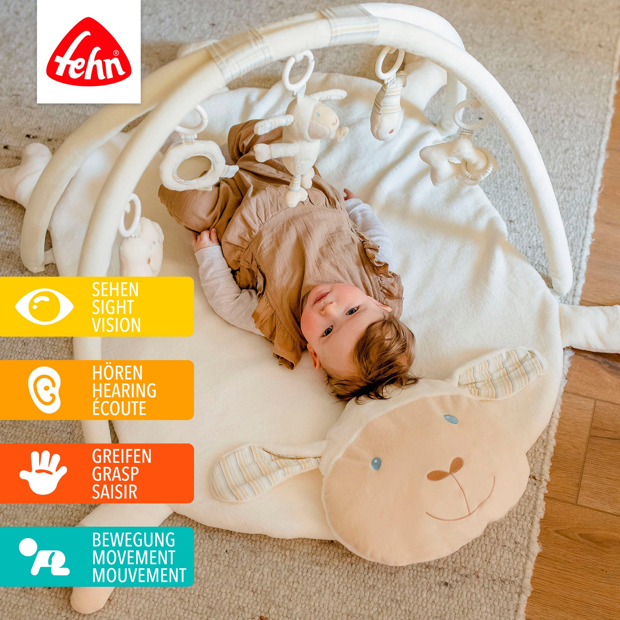 Fehn Speelboog BabyLOVE, schaap 3-D-activiteit deken
