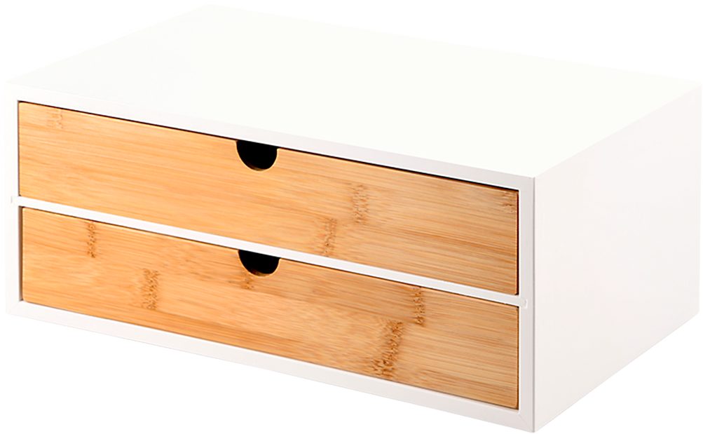 KESPER for kitchen & home Stellingkast Mini-commode met 2 legplanken, wit/bruin, FSC (1 stuk) rekken bruin