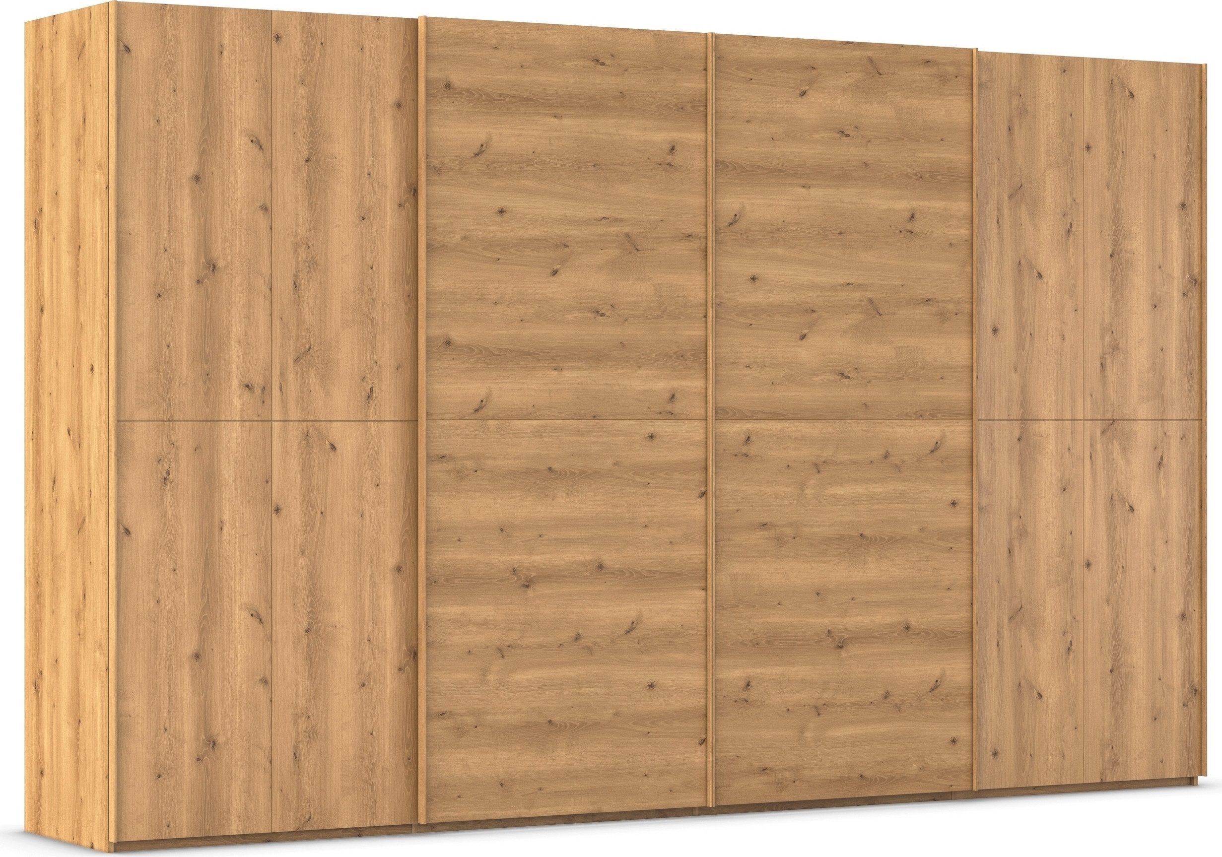 rauch Schuifdeurkast Kledingkast kast garderobe slaapkamerkast SCALE-WOOD verticaal verdeelde deuren in robuust massief eikenhout made in germany