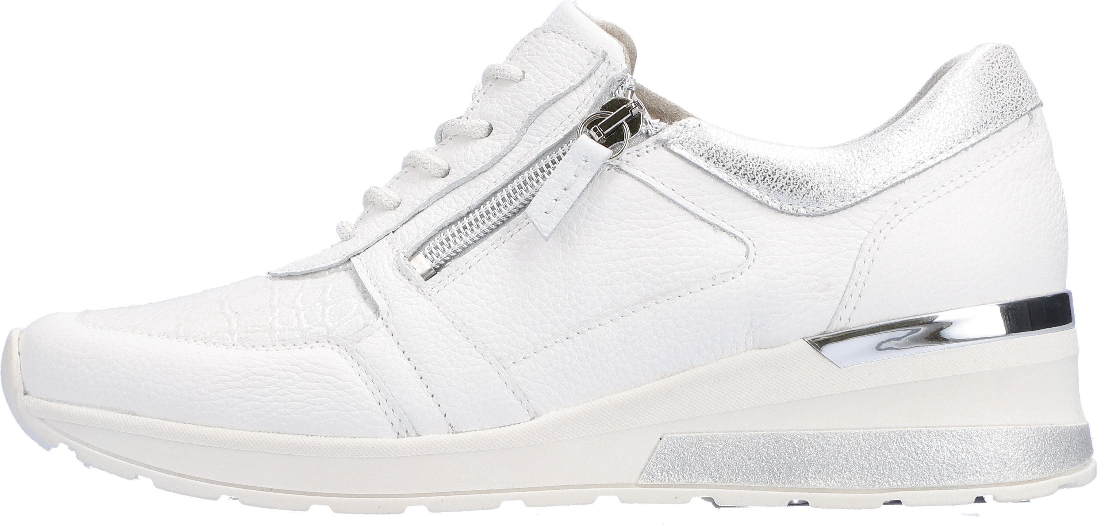 Waldläufer Sneakers met sleehak H-Clara , veterschoenen, lage schoen, vrijetijdsschoen met metallic inzet