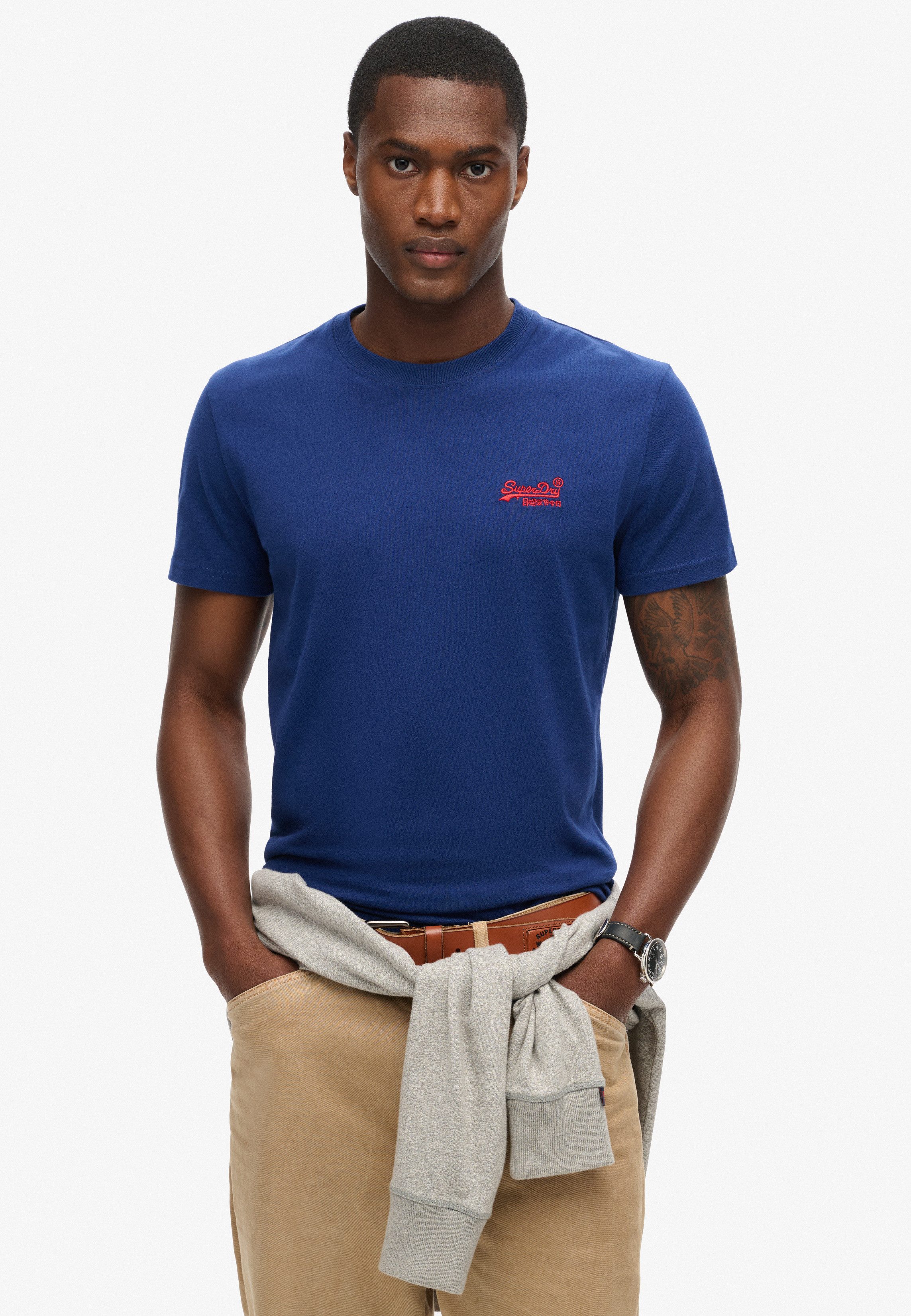 Superdry Shirt met ronde hals ESSENTIAL LOGO EMB TEE