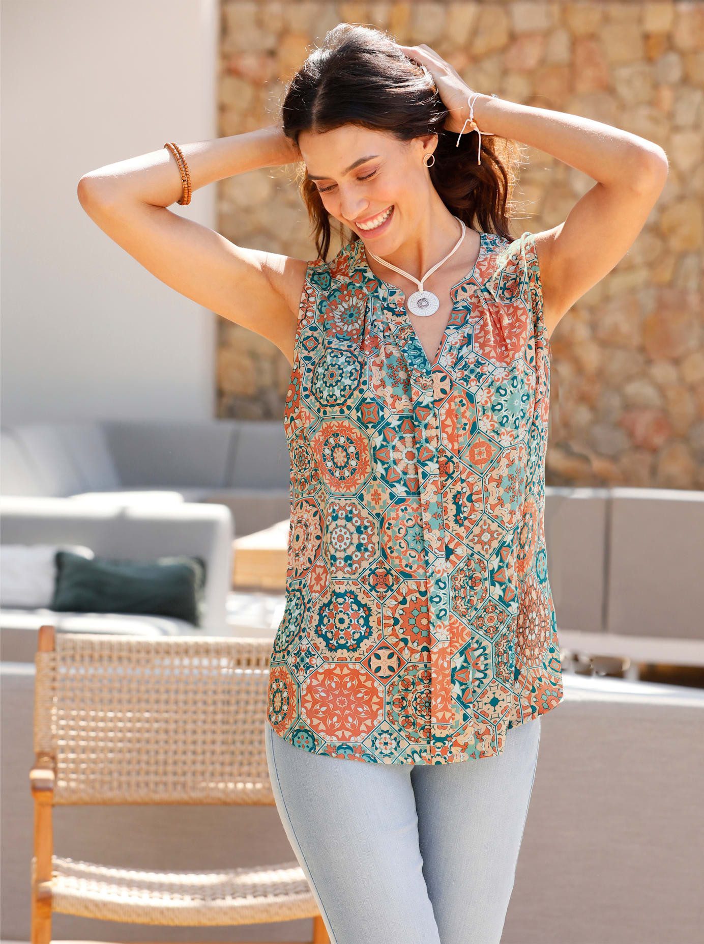 Classic Inspirationen Top dames blousetops maat 40 oranje