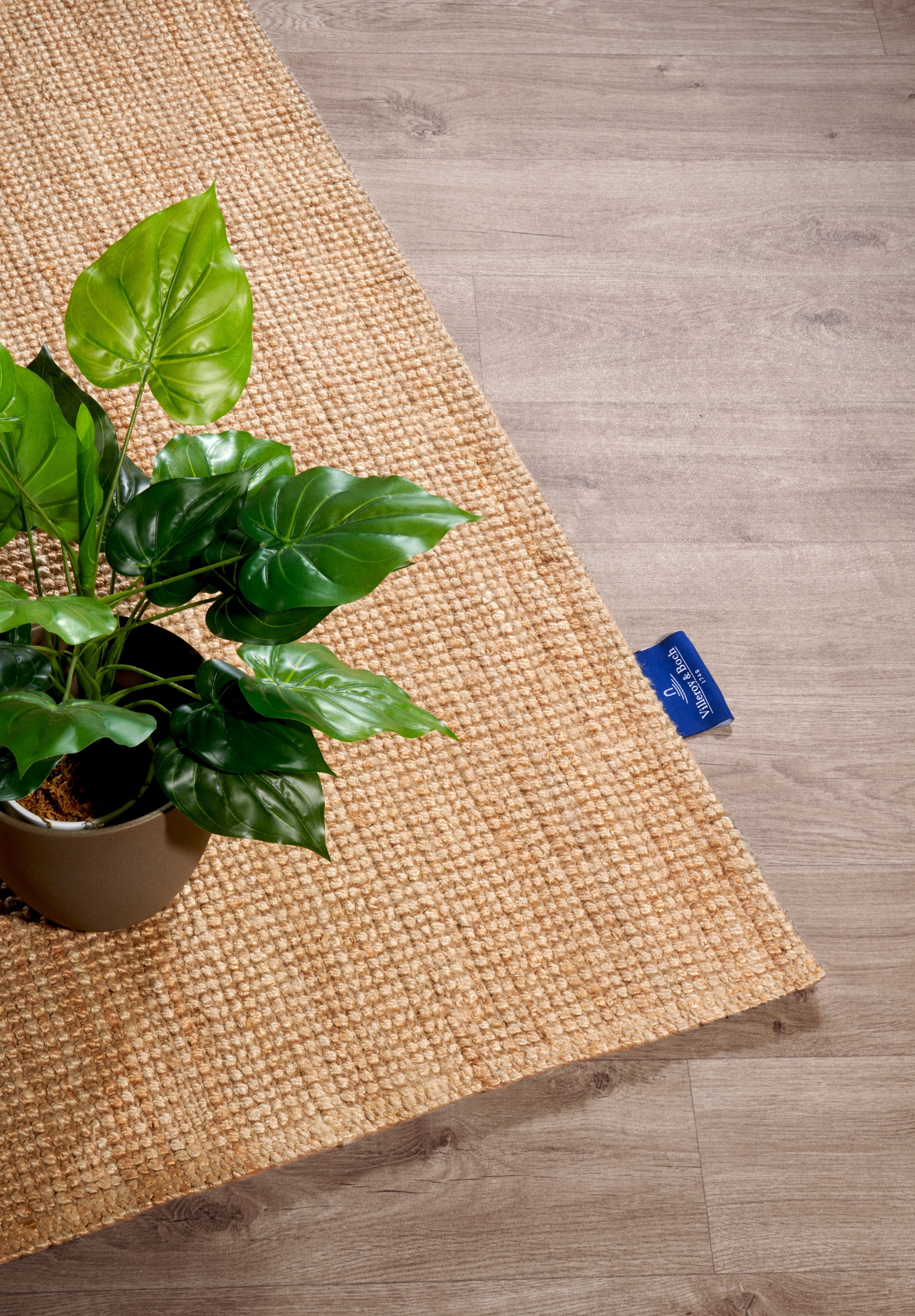Villeroy & Boch Vloerkleed Rosalie jute tapijt Loper, 100% jute, natuurlijk, woonkamer, eetkamer, slaapkamer, GRS