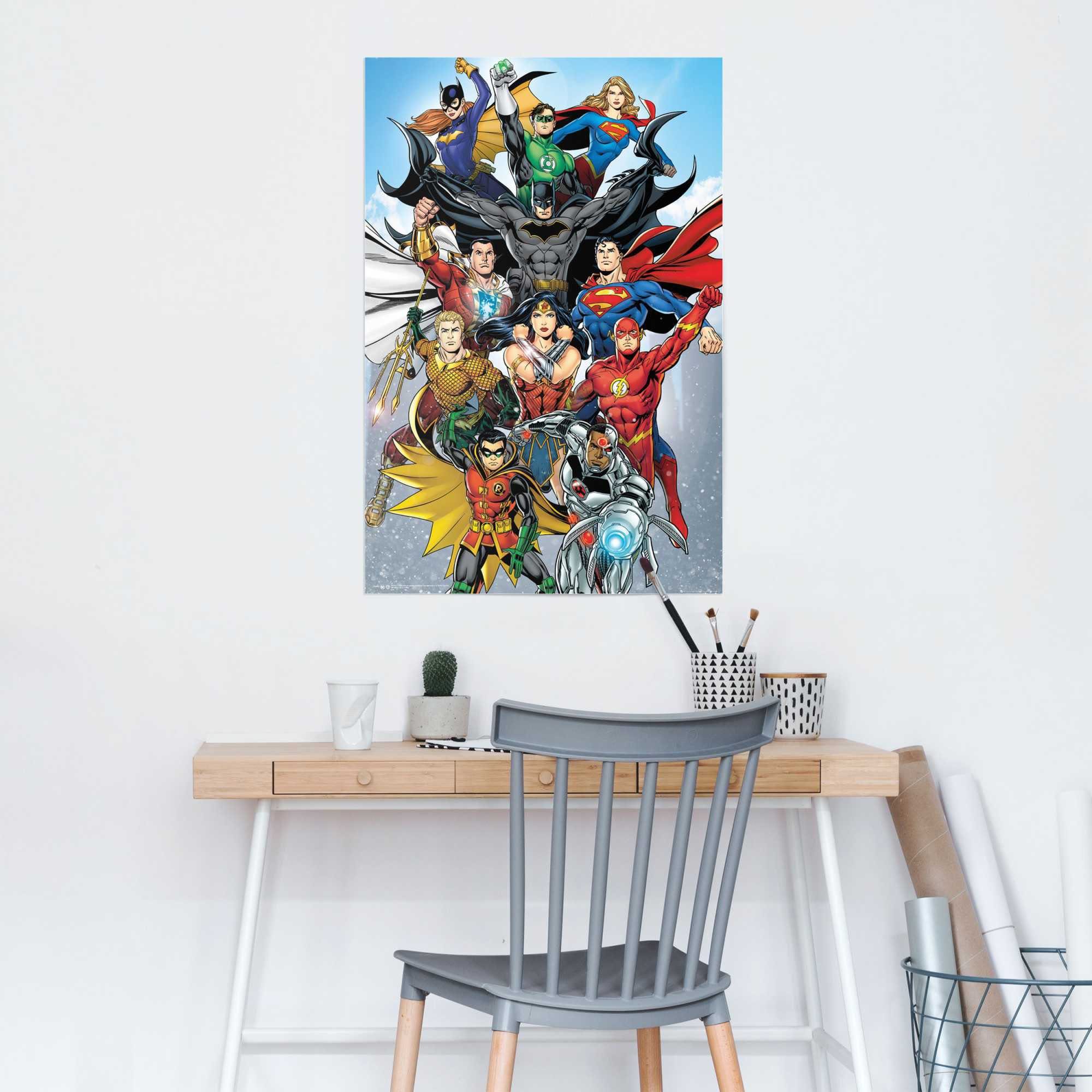 Reinders! Poster DC Comics Helden Superman Wonderwoman Flash Batman